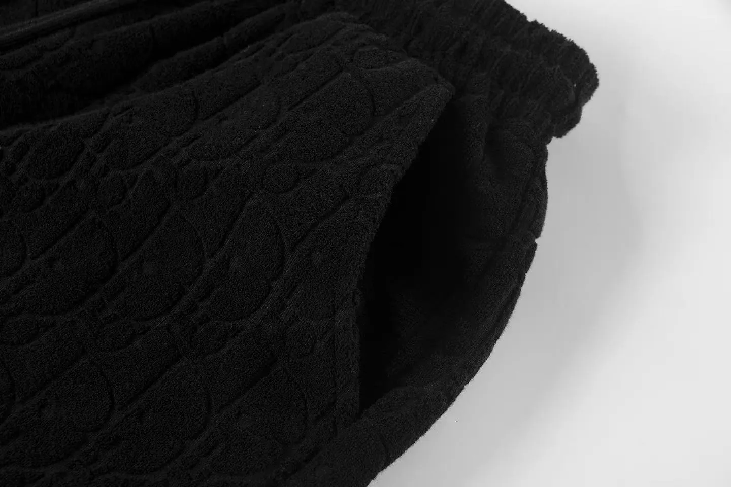 🅿️170 ❥B806# High-quality Dior 2025Fall Spring and Summer New Series Presbyopia Jacquard Towel Shorts Custom-woven and dyed pure cotton 100% gram weight 300G fabric Positioned tailoring heavy material size: S M L XL Color: black