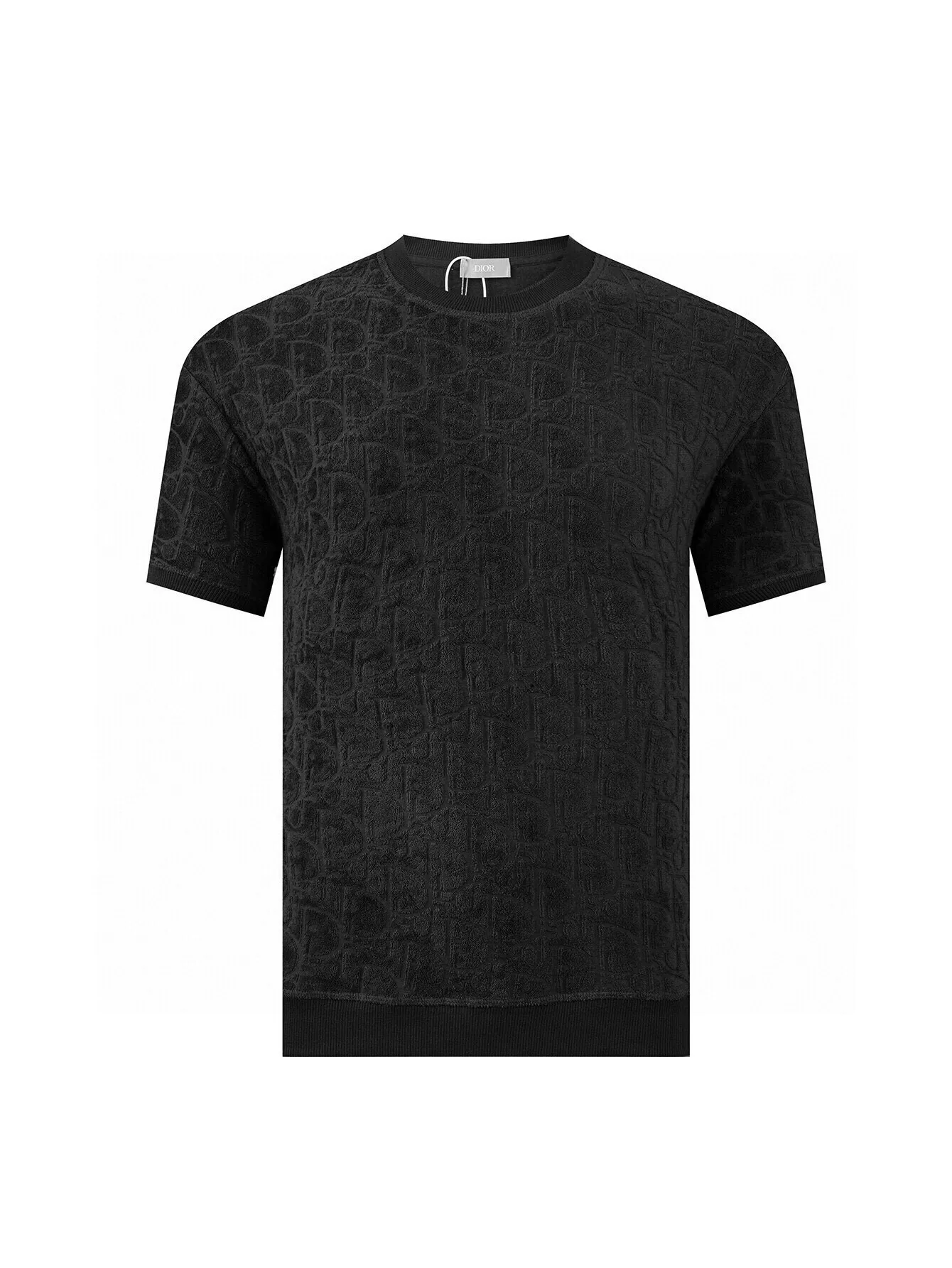 🅿️260 (ZP version) -Dior official website classic towel embroidered jacquard short-sleeved T-shirt, same style for men and women -Using the original 280g custom-made cotton imported Luwei towel jacquard fabric, threads are dyed in the same cylinder with zero color difference, exclusive quality difference currency, welcome to compare -Color: black white blue -Code number: S M L XL