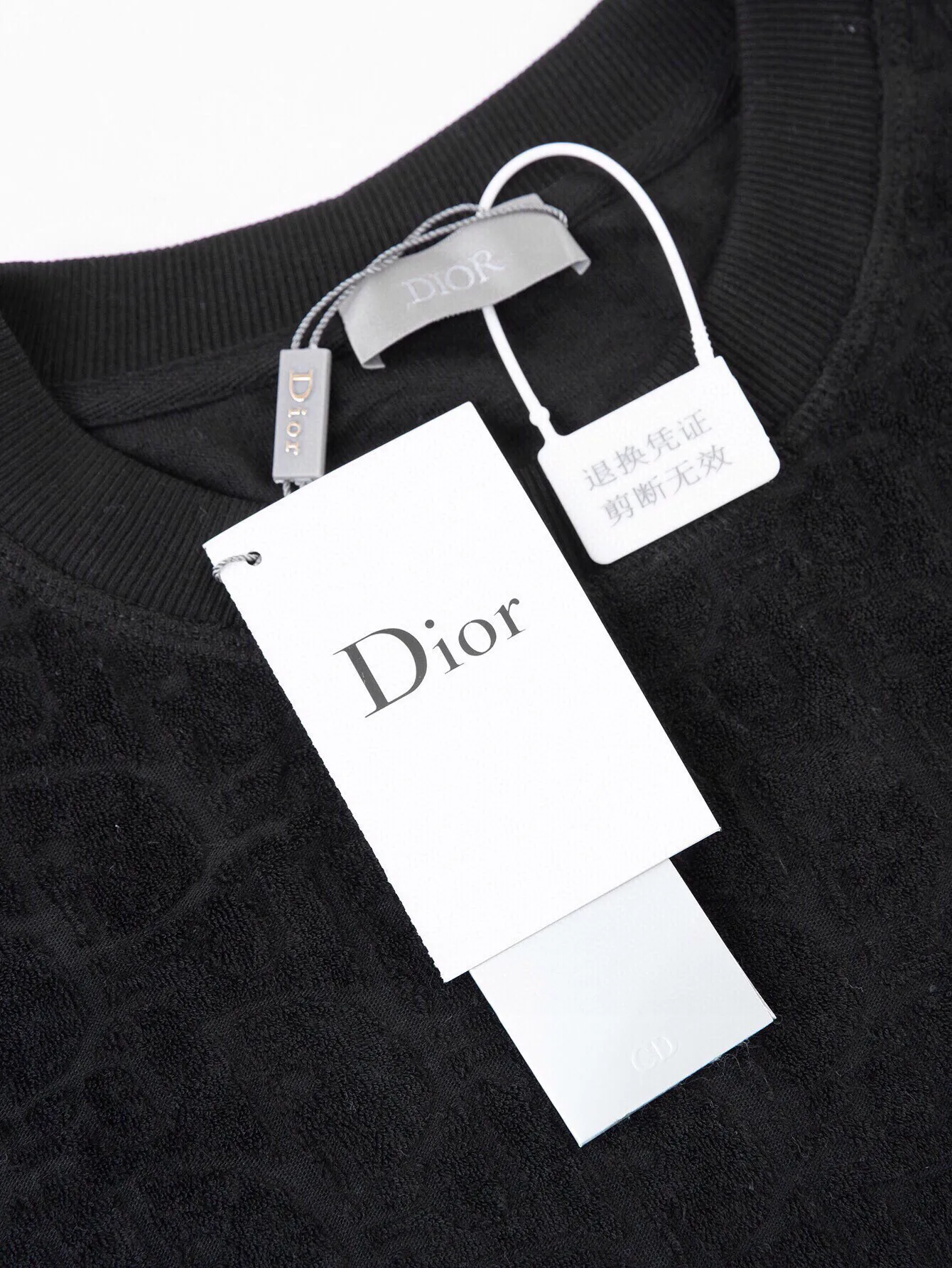 🅿️260 (ZP version) -Dior official website classic towel embroidered jacquard short-sleeved T-shirt, same style for men and women -Using the original 280g custom-made cotton imported Luwei towel jacquard fabric, threads are dyed in the same cylinder with zero color difference, exclusive quality difference currency, welcome to compare -Color: black white blue -Code number: S M L XL