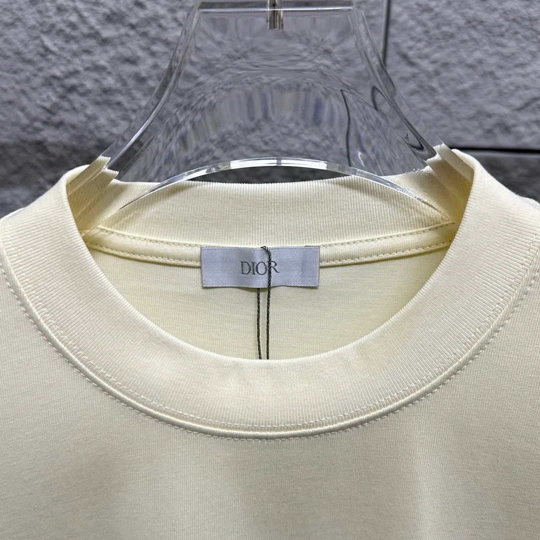 🅿️180 Dio Dio 2025 spring and summer new style Five-pointed star letter printing on the chest Short-sleeved T-shirt Customized double yarn plain cotton 300 fabric Same style for men and women Color: black white apricot Size: S (90-130 pounds) M (120-150 pounds) L (140-165 pounds) XL (160-180 pounds) XXL (180-210 pounds)