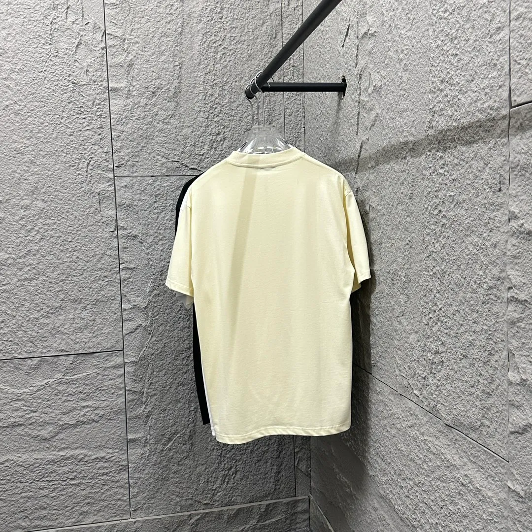 🅿️180 Dio Dio 2025 spring and summer new style Five-pointed star letter printing on the chest Short-sleeved T-shirt Customized double yarn plain cotton 300 fabric Same style for men and women Color: black white apricot Size: S (90-130 pounds) M (120-150 pounds) L (140-165 pounds) XL (160-180 pounds) XXL (180-210 pounds)