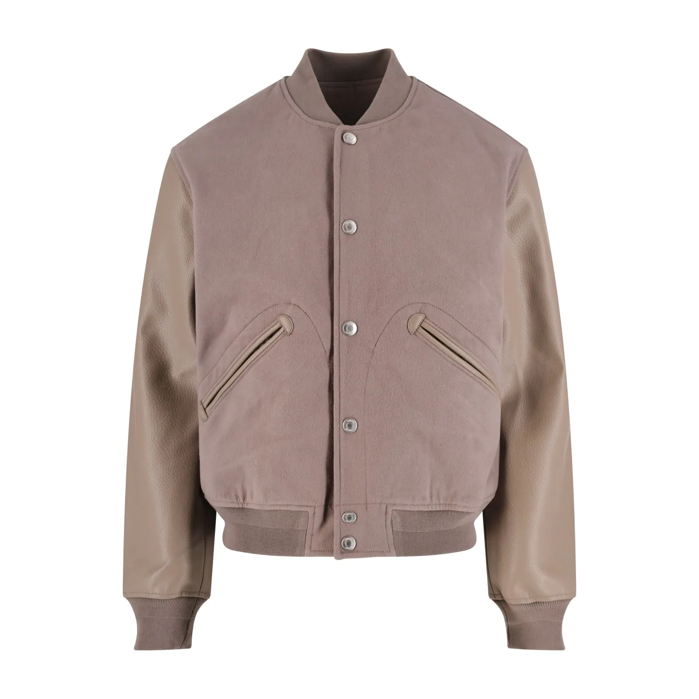 🅿️1140 CD Suede and Leather Sleeve Friends Embroidered Baseball Jacket. All surface and accessories of the entire garment except the pocket cloth are all custom-made cotton brushed suede main material, custom-made high-end leather microfiber leather (same as the original), custom-made beige jacquard rayon lining, custom-made beige flat knitting thread (cuffs, hem, collar) , custom-made molded logo snaps, a full set of main label washable labels, custom-made pebbled high-end leather and microfiber leather (same as the original), has an excellent hand feel close to genuine leather, and has better wear resistance and a certain degree of breathability, which genuine leather does not have. LV and other luxury goods are all made of microfiber leather. The long-turn custom-woven thickened twill base is woven to give a suede effect. The process is quite complex and is custom-dyed in beige gray. All the auxiliary materials and snap buttons are custom-made with double-sided lugo. The details of the workmanship include the semi-circular sealing piece, which we specially made with oil edge sealing. This small detail can show our workmanship attitude. Size:46-48-50-52