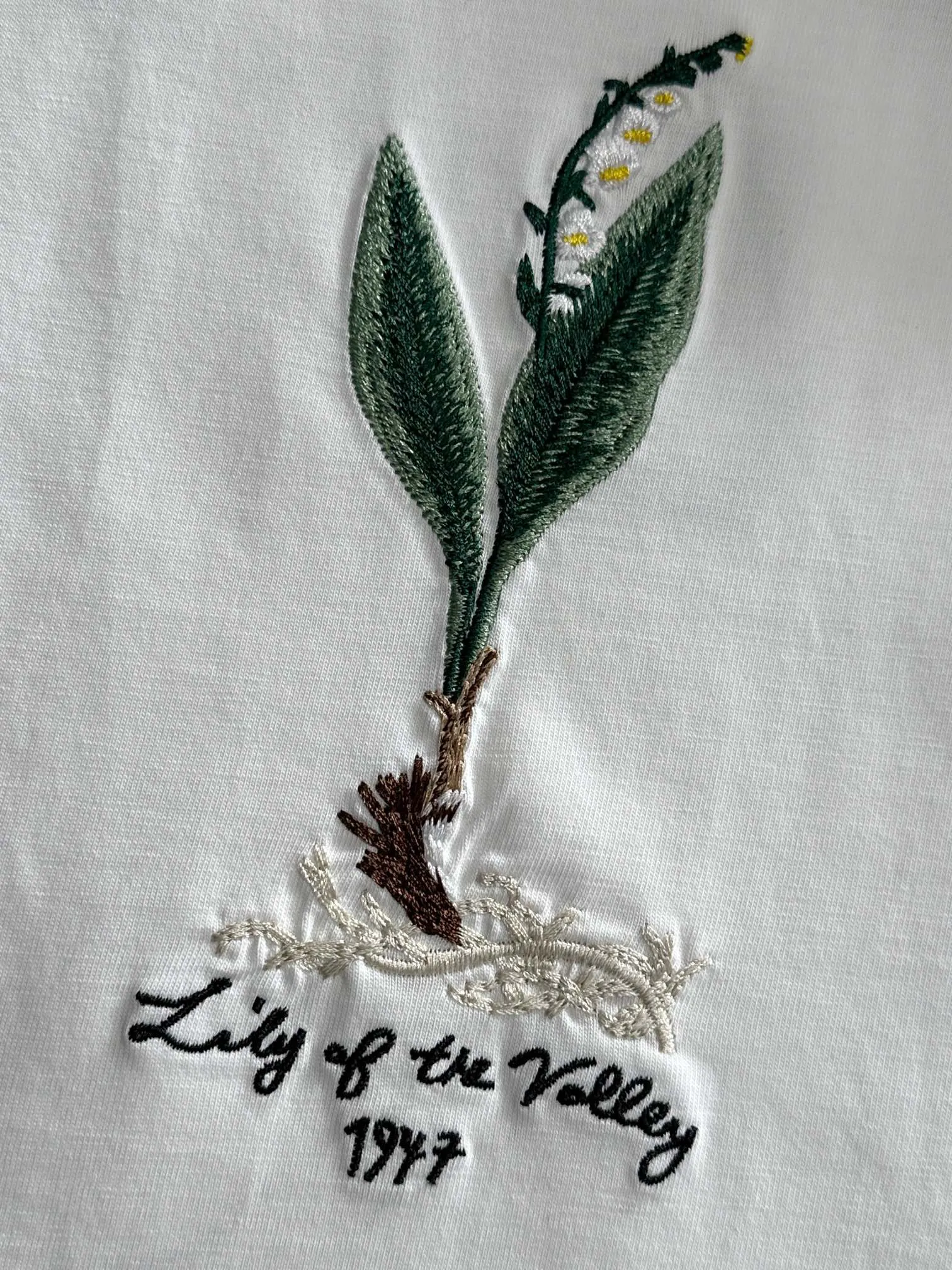 🅿️170 (arrives the next day) Dior 2025 new flower seedling embroidered letter logo Unisex short-sleeved T-shirt ·Customized 260g 100% double yarn pure cotton fabric ·Imported Tajima machine embroidery technology ·Custom dyed 32 double-strand threads ·Collar tag, main mark and three labels complete Color: White Size: XS S M L