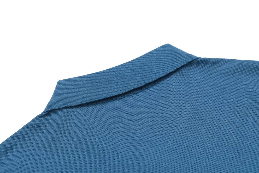 🅿️190 DIOR Dior 2025 new embroidered bee logo couple casual polo shirt ·Customized pique cotton fabric ·Imported Tajima machine embroidery technology ·Collar label, hangtag, main mark and three complete labels Color: blue Size: M-XXXL