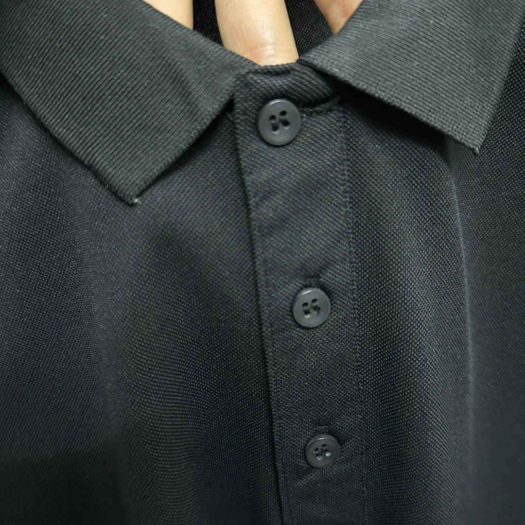 🅿️180 Dio*Dior* short-sleeved POLO 2025 spring and summer new style Simple little bee embroidered pique fabric Short-sleeved polo stand-up collar Unisex Size: M L XL 2XL 3XL Color: Black White