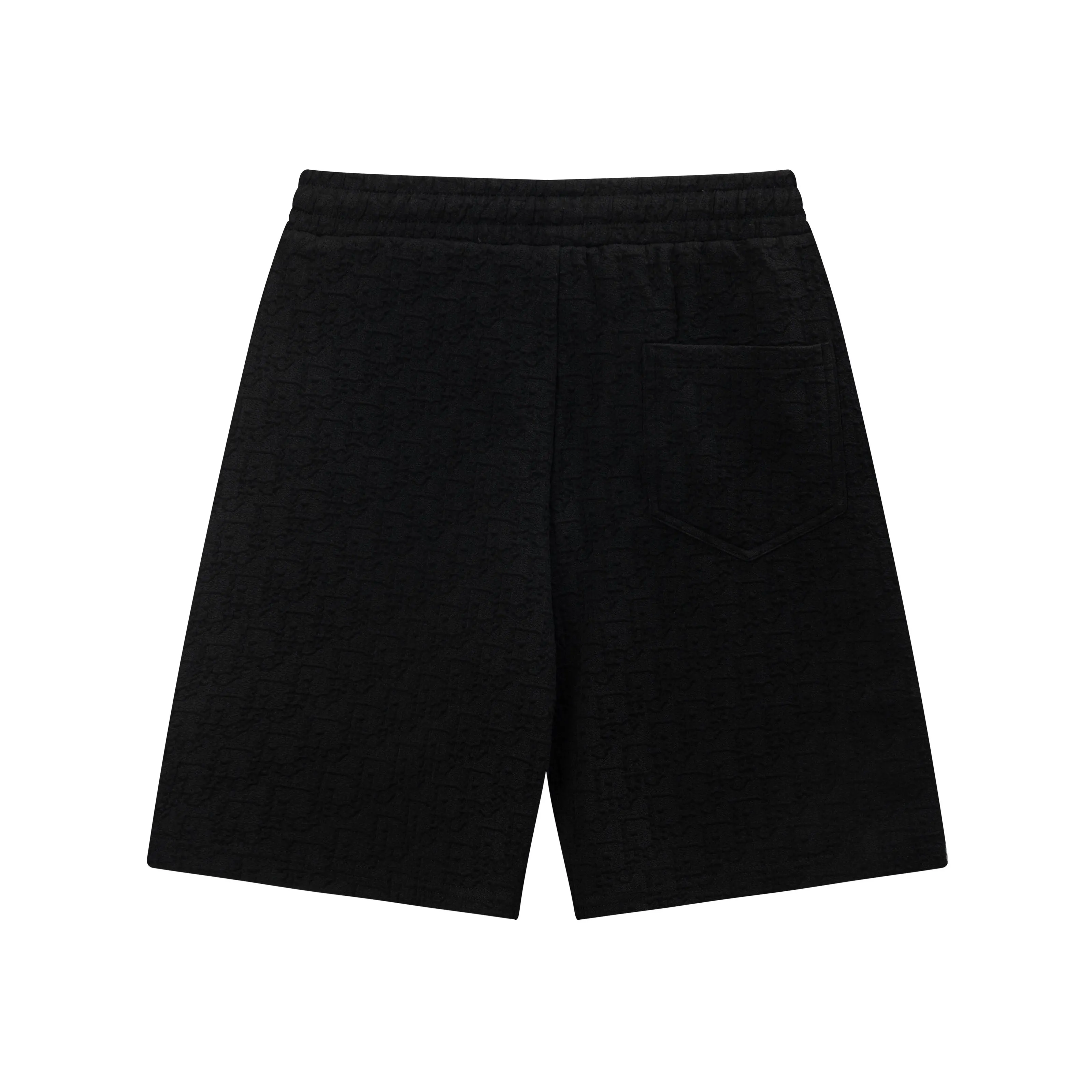 🅿️190 2025 Dior Dior new knitted jacquard shorts, customized fabric, knitted with knitted logo printed on it. The version is tight and three-dimensional, with straight stripe splicing. The customized trouser cord hardware has strong texture and smoothness. The upper body is comfortable and breathable. It has a concave and convex three-dimensional feel. It is fashionable and casual. Color: White-Black Size: M-4XL