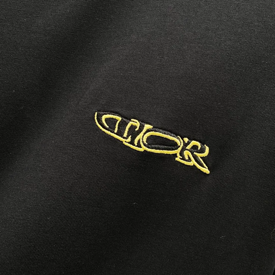 🅿️180 DIOR 260g round neck short-sleeved T-shirt, color block embroidery🪡letter LOGO design logo, official synchronization, high version, high quality, fashionable personality, versatile trend, pure original quality, original fabric, tag, collar label, washed wheat, complete three standards, color: black, white, red. Size: XS-L