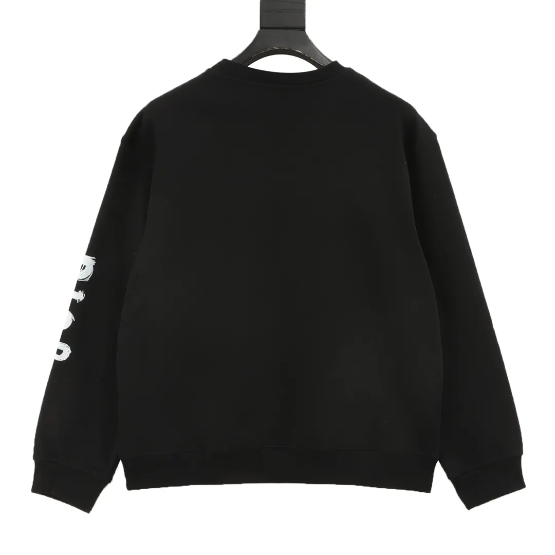 🅿️500 Dior 25FW round neck sweatshirt with arm letters, 480g high-grade combed cotton fabric, counter collar label, purchasing grade white thick plate hang tag, original hanging grain, three-dimensional foam printing on the front and back, strong layering, same style for men and women, couple style, oversize version, loose size: S-XL