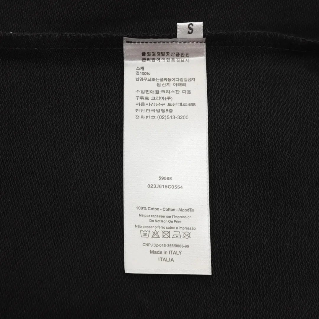 🅿️500 Dior 25FW round neck sweatshirt with arm letters, 480g high-grade combed cotton fabric, counter collar label, purchasing grade white thick plate hang tag, original hanging grain, three-dimensional foam printing on the front and back, strong layering, same style for men and women, couple style, oversize version, loose size: S-XL