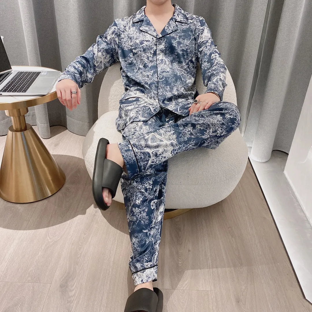 🅿️360 Dior home wear, high-end Korean silk fabric, soft and comfortable, same style for men and women, women's size: S～L, men's size: M～XXXL