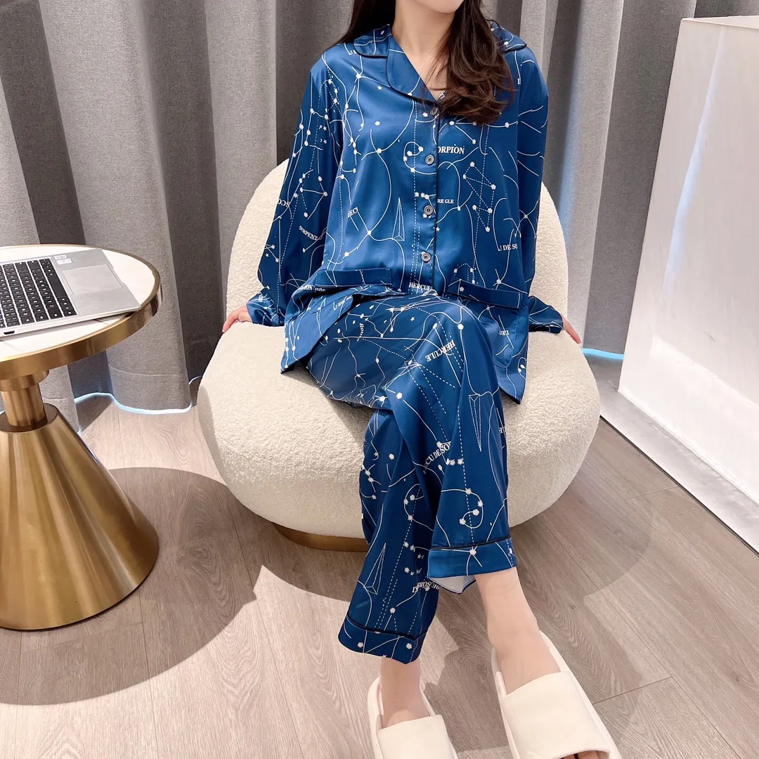 🅿️360 2023 Dior Dior home wear, high-end Korean silk fabric, skin-friendly, soft and comfortable, women's size: S～L