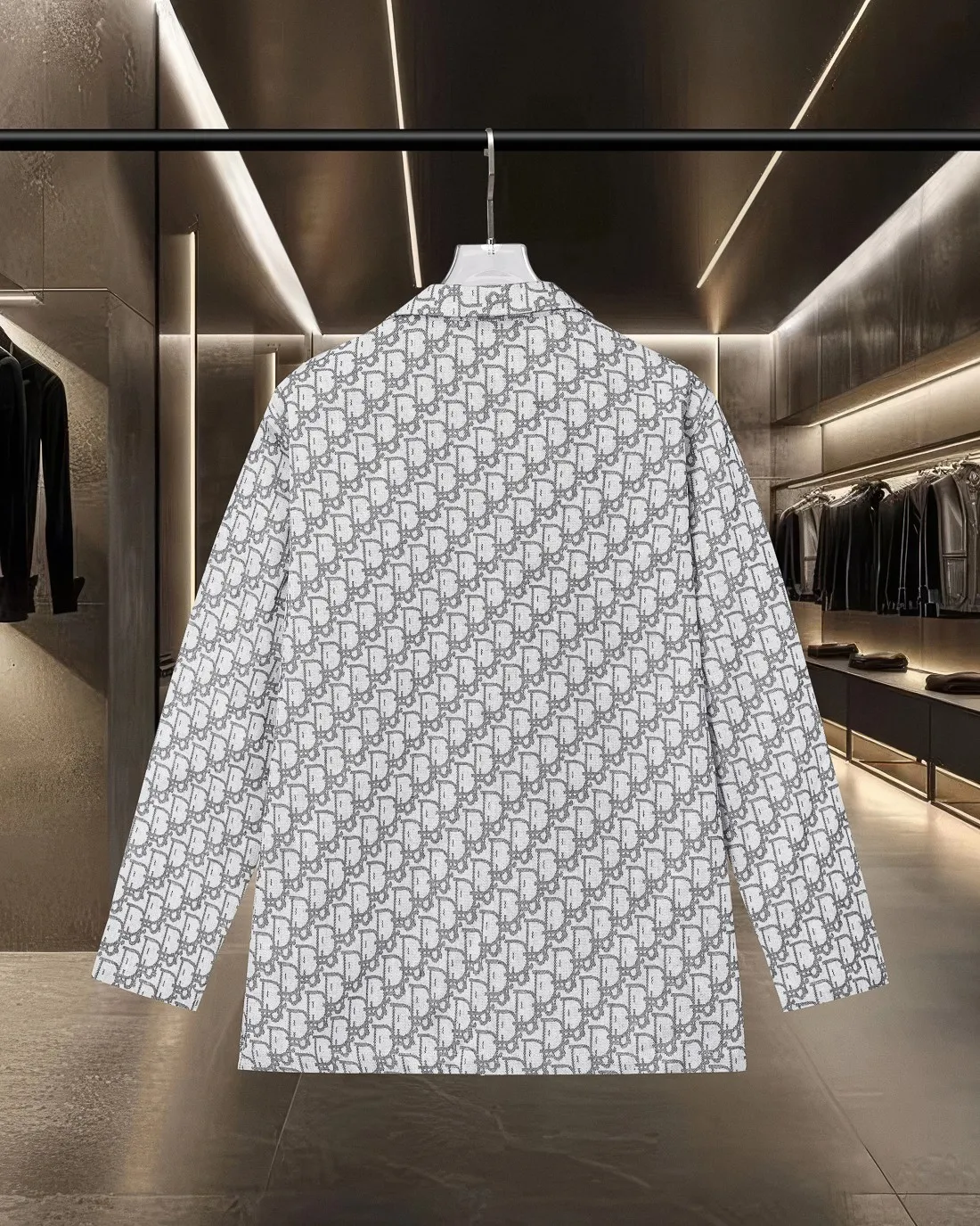 🅿️416 DIOR Dior's hot style is coming. All-over printed barrage logo lapel suit denim jacket. 2025ss official website new jacquard logo, exquisite logo. High-end version, custom-made fabrics at the counter. Highly breathable and comfortable, exquisitely crafted, with impeccable detail processing, custom-made logo engraved buttons, and complete three labels. Brand element design concept reflects high quality. It feels delicate and soft! It presents a casual cut and the upper body shape is great! 🐍Size: M-XXL