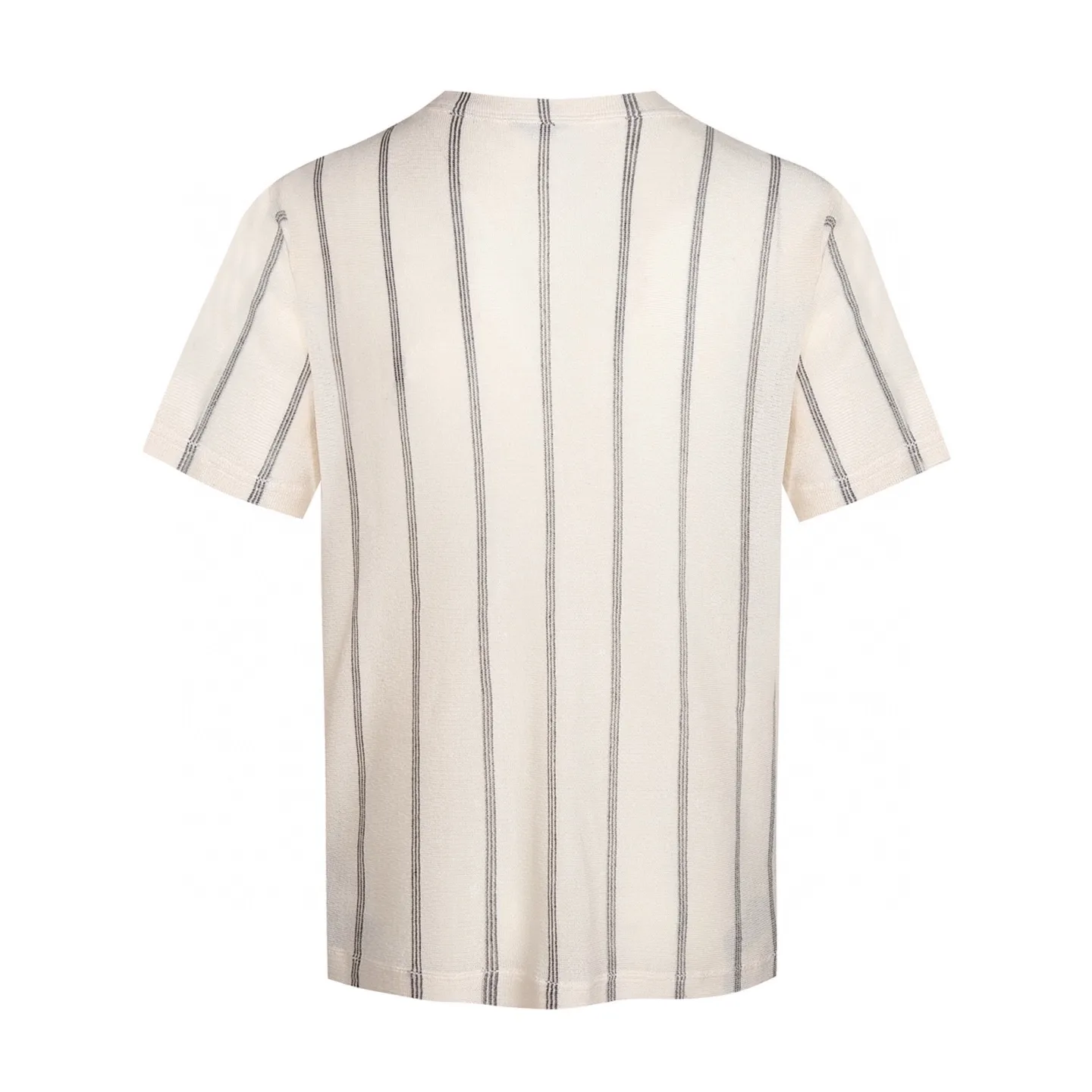 🅿️370 [Exclusive supply] CD 25SS logo striped woolen short-sleeves. The original version was purchased and developed for 7200. The fabric is customized 30% linen blended Jiangsi, imported embroidery, woolen enzyme washing, customized trademark, loose fit. Size:S-M-L-XL