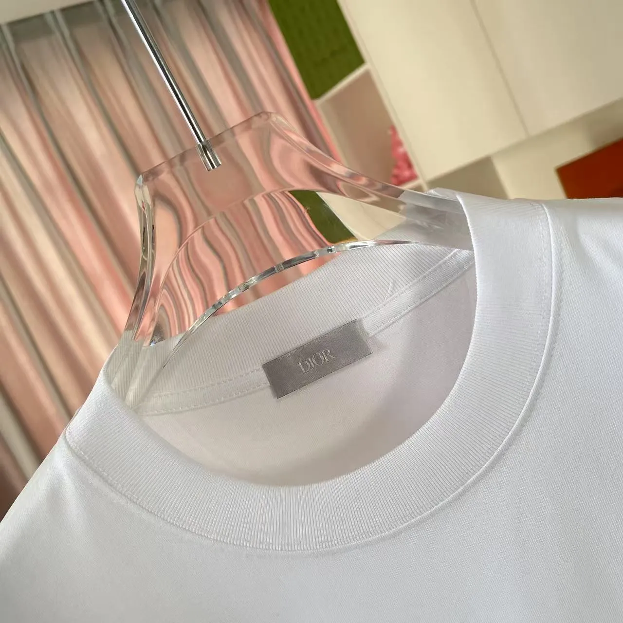 🅿️170 Dio Dior 2025 summer new style Letter logo three-dimensional silicone printing Short-sleeved T-shirt Customized fabric 300g Same style for men and women Color: Black White Sky Blue Iron Gray Size: S M L XL XXL Five codes​