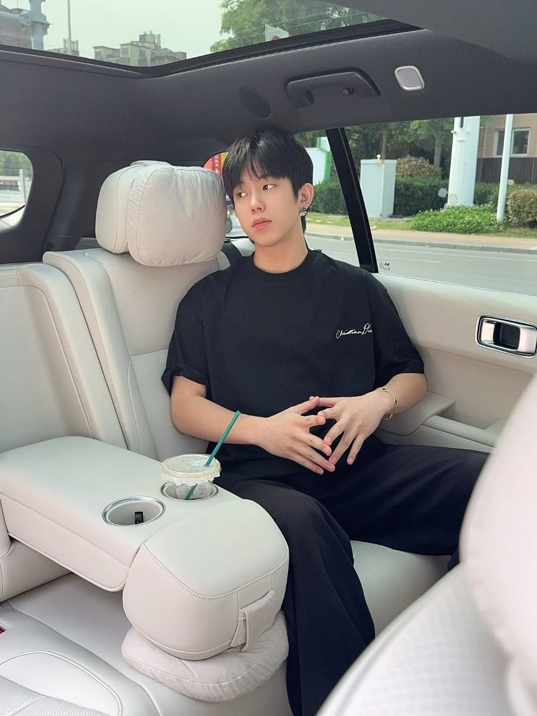 🅿️170 [DIOR Dior] 2025FW short-sleeved T-shirt LOGO printing High-end 26s double yarn 300g fabric Heavy fabric Customized frame ribbing in the same cylinder and dyeing Complete three standards Same style for men and women Color: Black White Size: S M L XL 2XL