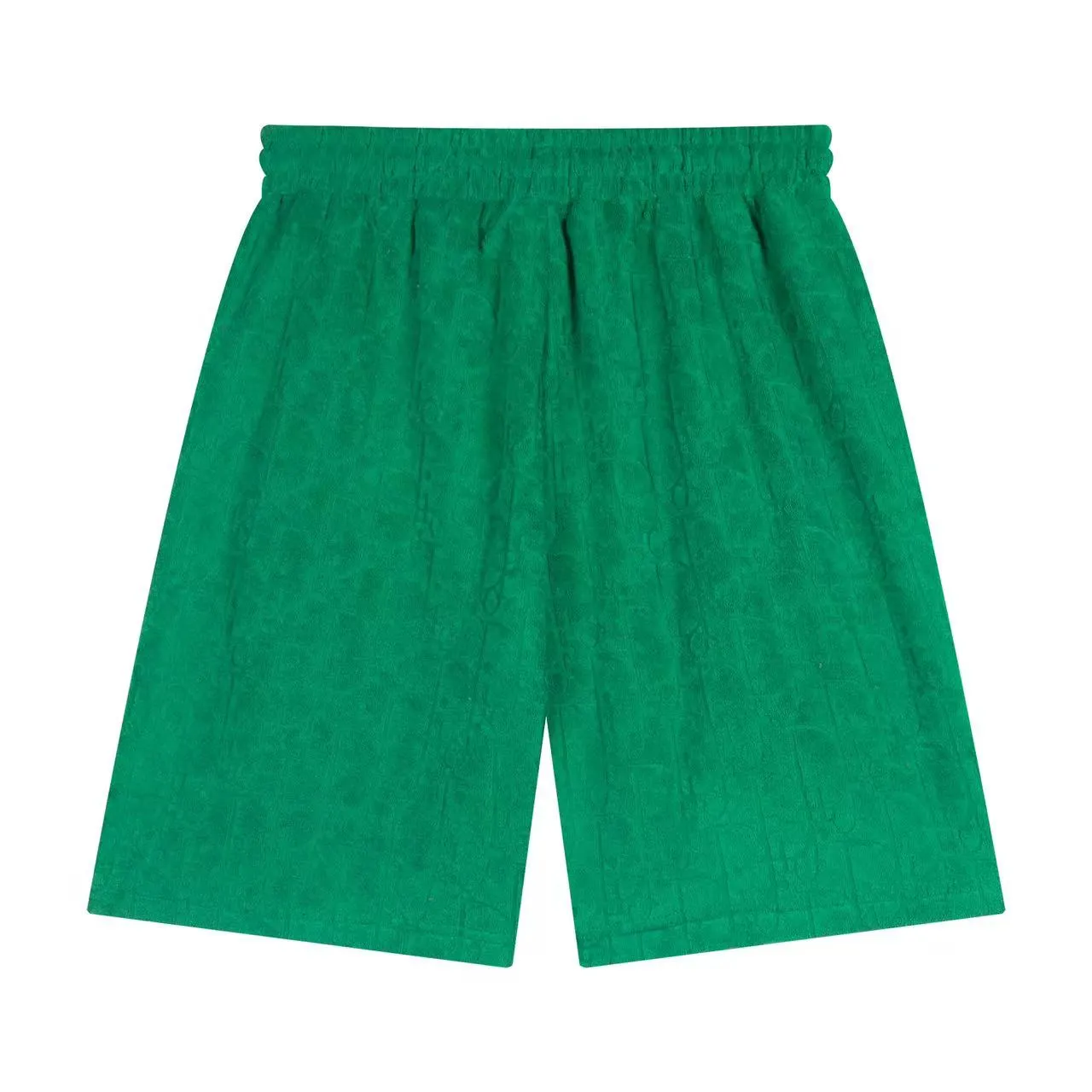 🅿️170 ❥B806# High quality Dior 2025Fall spring and summer new series Presbyopia jacquard terry shorts Custom weaving and dyeing pure cotton 100% gram weight 300G fabric Positioning and cutting heavy material size: S M L XL Color: green