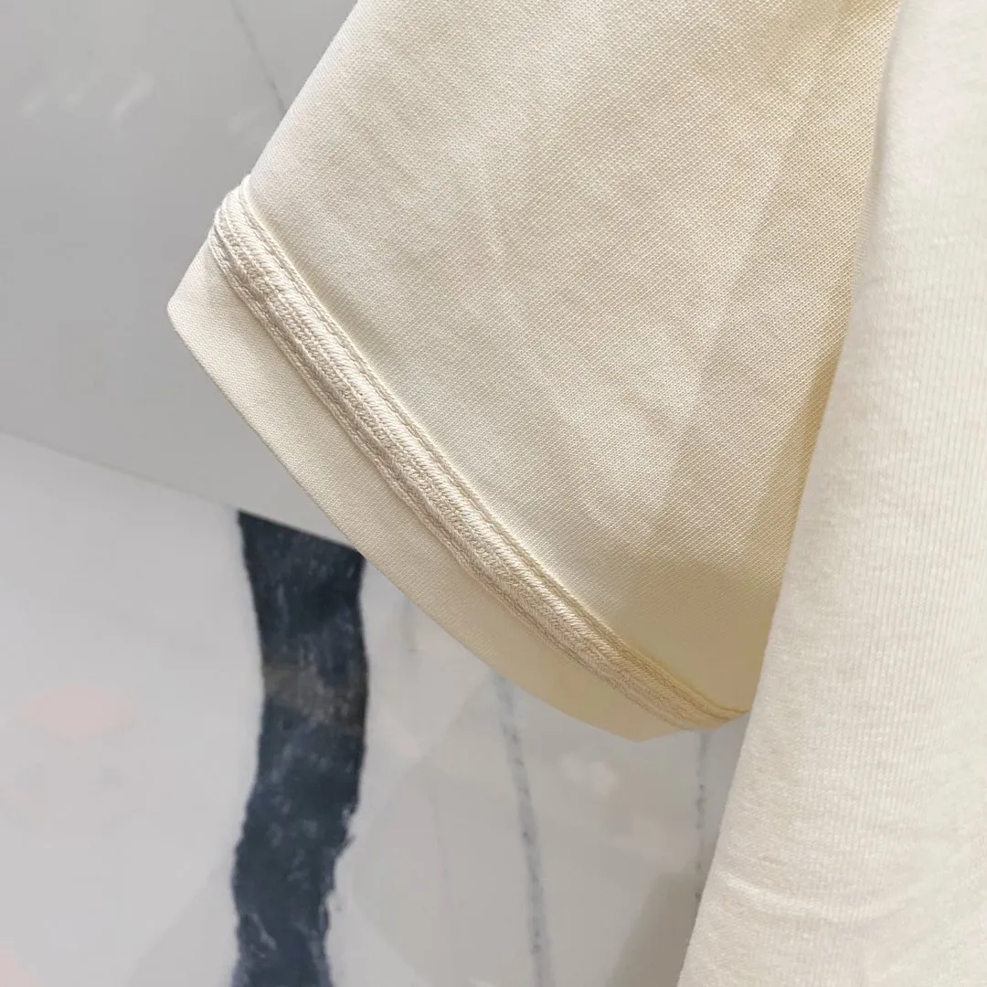 🅿️180 DIOR 260g round neck short-sleeved T-shirt, co-branded Stone Island & Dior letter embroidery🪡LOGO official synchronization, high version, high quality, fashionable personality, versatile trend, pure original quality, original fabric, tag, collar label, washed wheat, complete three standards, color: black, apricot, gray. Size: XS-L