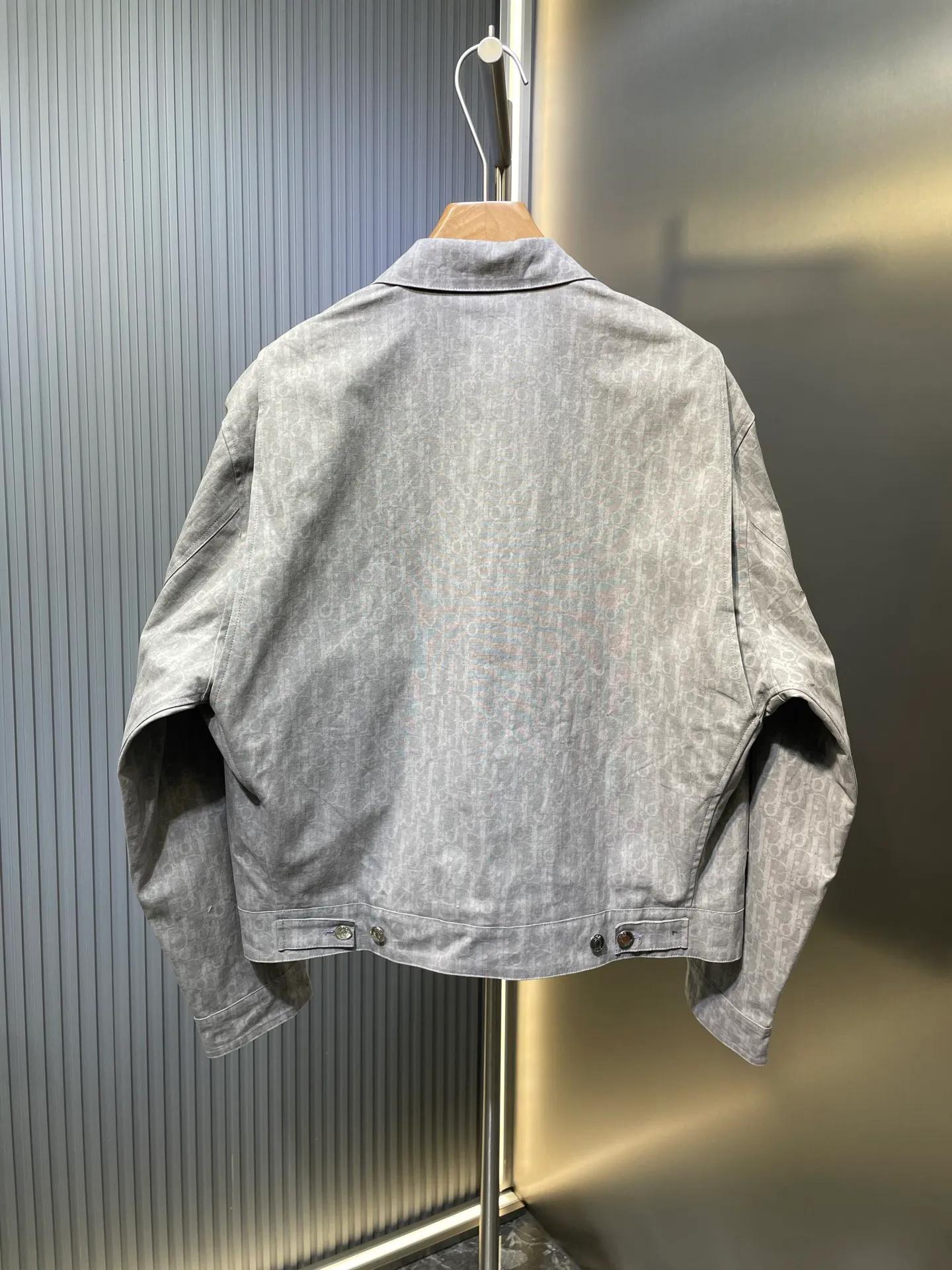 🅿️640 dior 🌟【Top replica】jacquard all-over printed zipper jacket Process description: The whole body is decorated with oblique printing, a new interpretation of dio's classic pattern. Crafted from gray and light blue cotton denim, it features patch pockets on the chest and dio logo buttons. Unique and simple design, novel and unique style, straight and delicate overall wiring, comfortable and soft fabrics, consistent color without color difference. It can be matched with the same style to create a fashionable look and control various occasions. Customized accessories, complete with three standards, same style for men and women! ⚠️Color: Silver ⚠️Size: 46485052