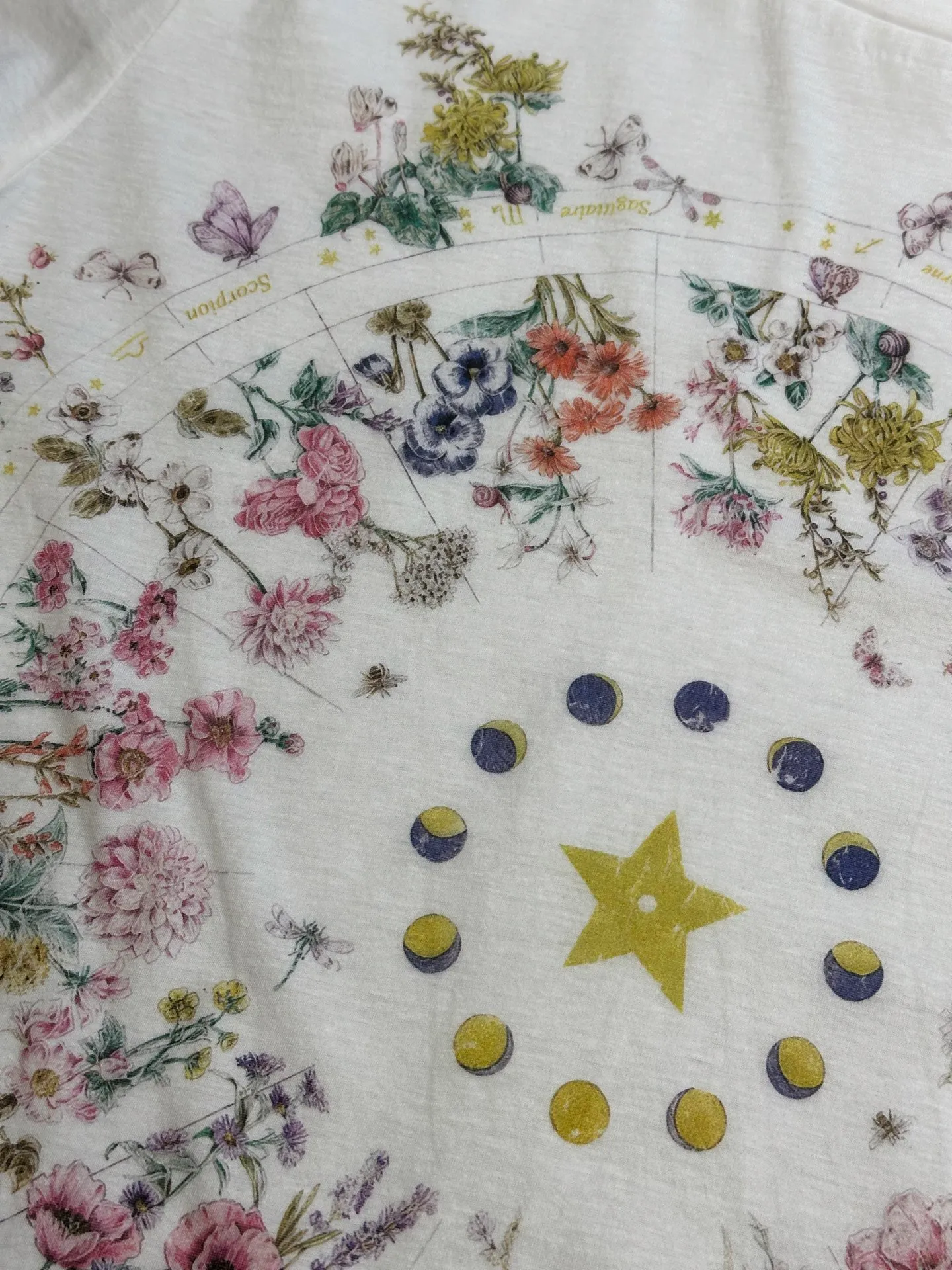 🅿️290 Dior Constellation Flower Print Short Sleeve This T-shirt is decorated with multi-color Dior Astral Flowers pattern, using seasonal flowers to interpret the 12 constellation patterns, telling a unique story. Crafted from white cotton jersey in a regular fit and round neck. Pair with other Dior Astral Flowers pattern pieces for a sophisticated look.  size：s m l