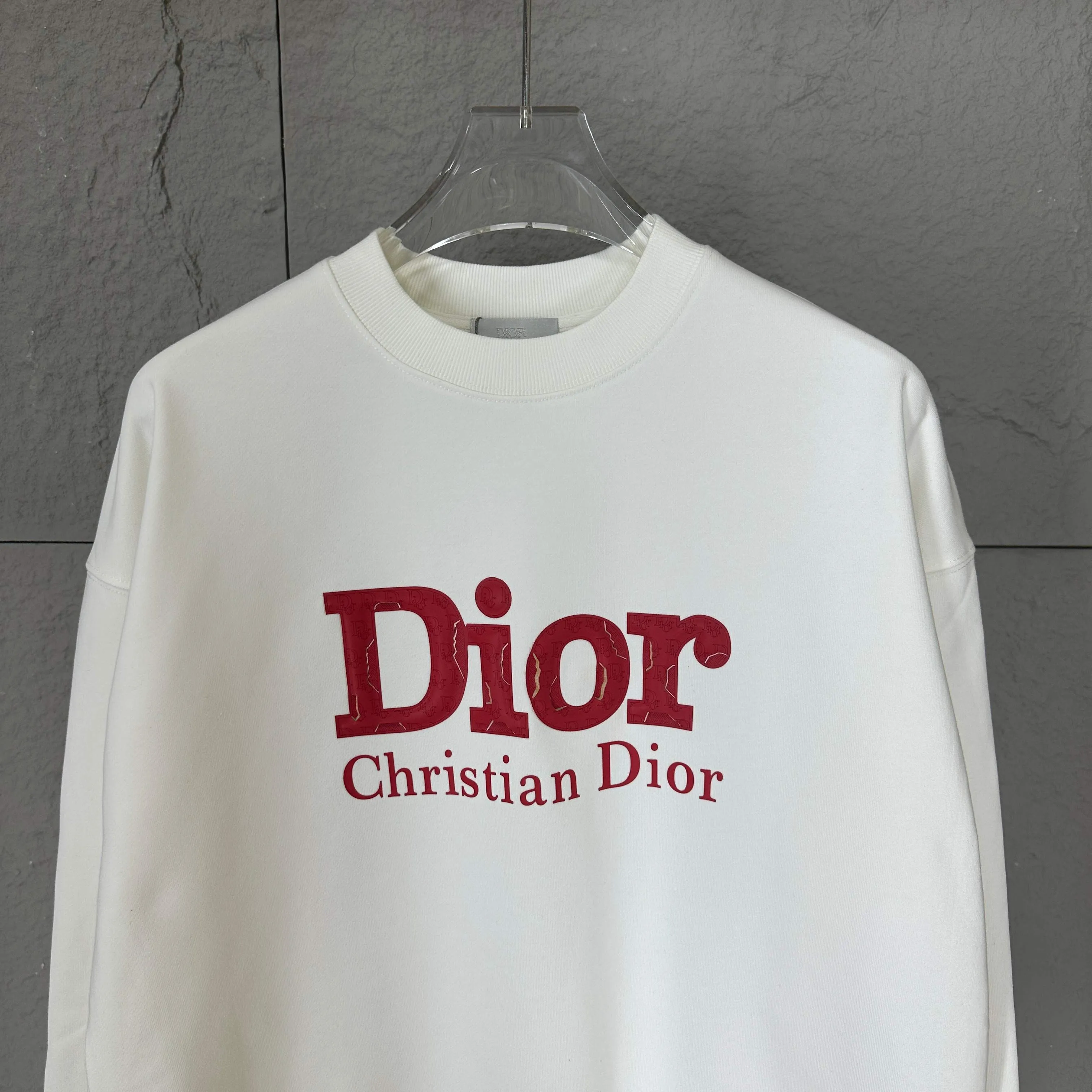 🅿️250 Dio* Christian Dior 2025 early autumn and winter new style Classic letter thick plate three-dimensional silicone burst sponge technology Simple and elegant Customized terry fabric Long-sleeved sweatshirt Unisex Color: Black White Size: S (90-130 pounds) M (120-150 pounds) L (140-165 pounds) XL (160-180 pounds) XXL (180-210 pounds)