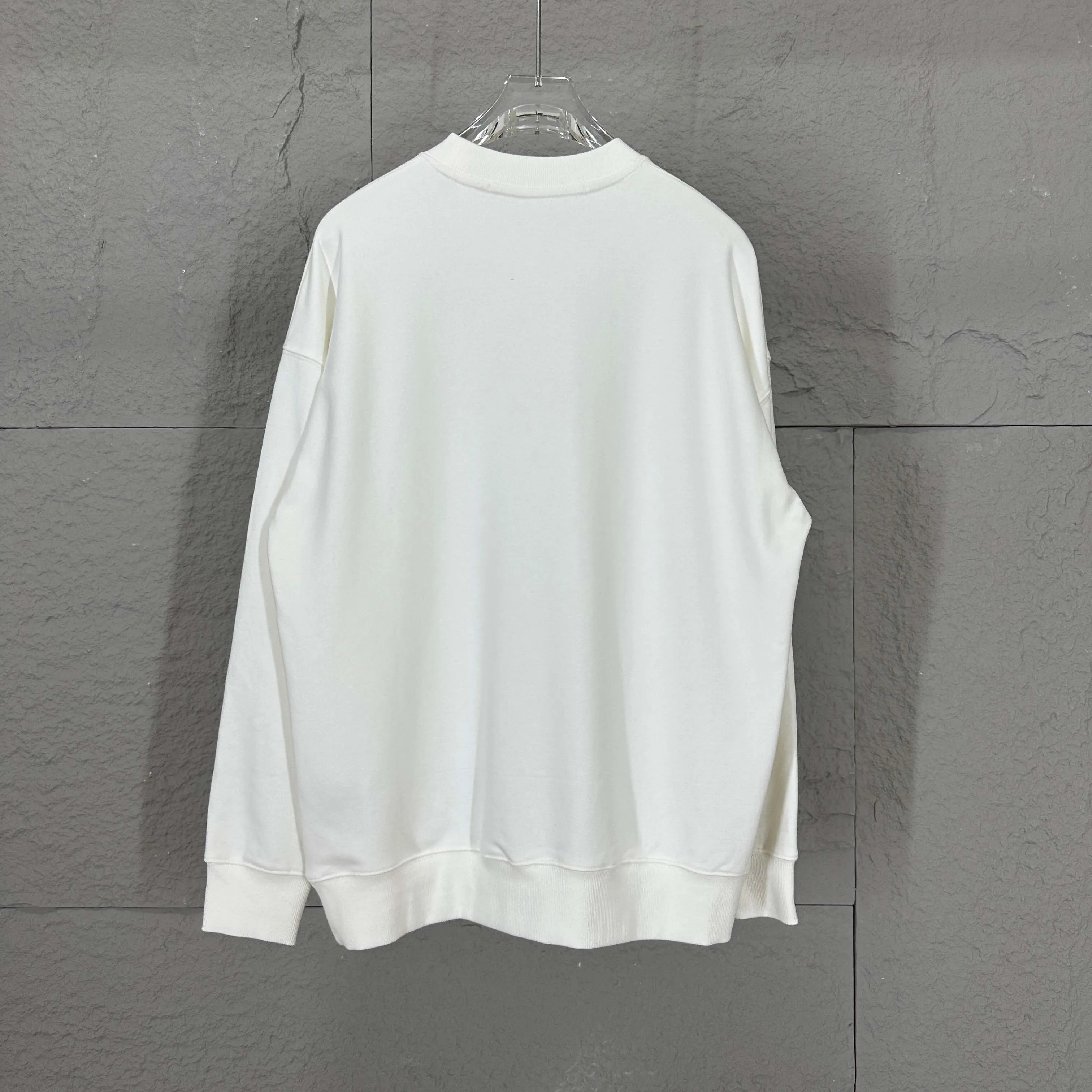 🅿️250 Dio* Christian Dior 2025 early autumn and winter new style Classic letter thick plate three-dimensional silicone burst sponge technology Simple and elegant Customized terry fabric Long-sleeved sweatshirt Unisex Color: Black White Size: S (90-130 pounds) M (120-150 pounds) L (140-165 pounds) XL (160-180 pounds) XXL (180-210 pounds)