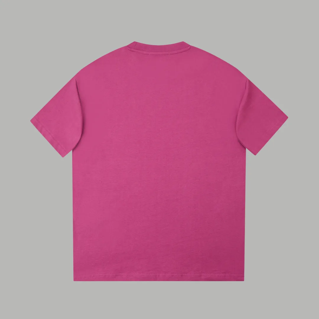 🅿️220 ✨DIO✨🆕25SS spring and summer new style Classic logo co-branded short-sleeved light luxury essential item for daily commuting for men and women Correct version Welcome to compare Detailed features · 260g 100% pure cotton double yarn jersey fabric · Custom dyed in the same cylinder, special thickened 32 double-strand 1X1 threads · Double-needle stitching cross-stitching process · Original main mark, washed tag, brand moisture-proof paper packaging Color: wine purple/black/military green/white/cyan/pink/ Size: S/M/L/XL
