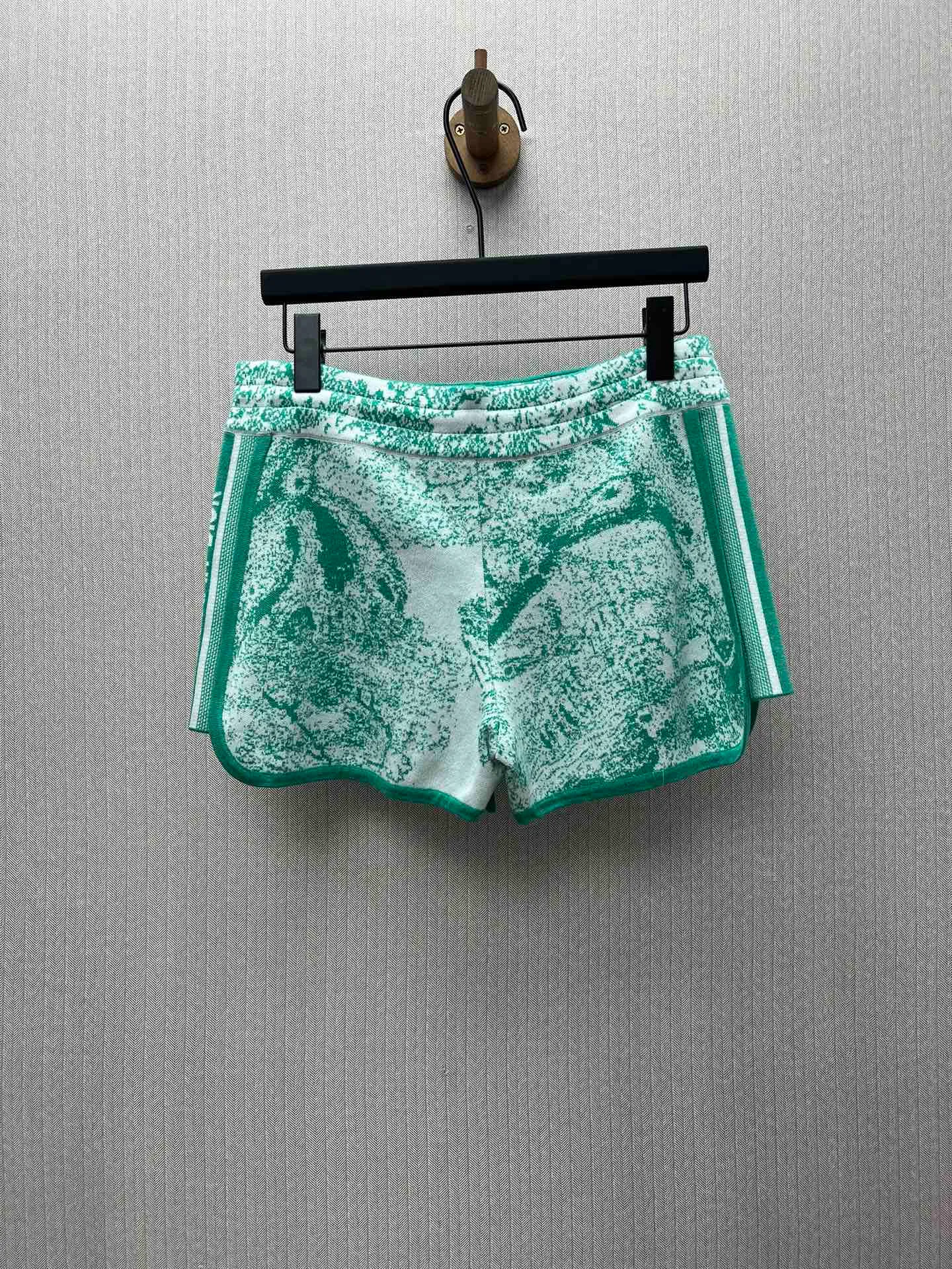 🅿️680 complete set of Dior 25ss new letter logo Rui jungle jacquard loose knitted shorts Size: S.M.L.