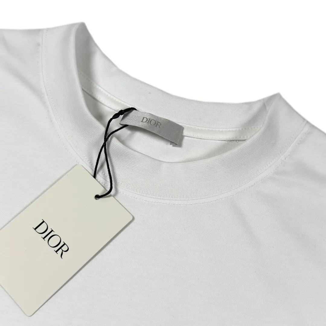 🅿️230 CD KAWS joint series Snake letter embroidered short sleeves Knitted plain cotton fabric has good moisture absorption and breathability Tight embroidery on the chest Smooth and smooth Size XS-L