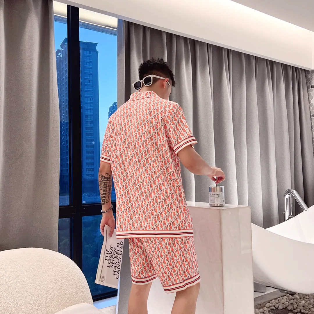 🅿️360 2024 DIOR Dior home wear, high-end Korean silk fabric, skin-friendly, soft and comfortable, couple size M～XXXL