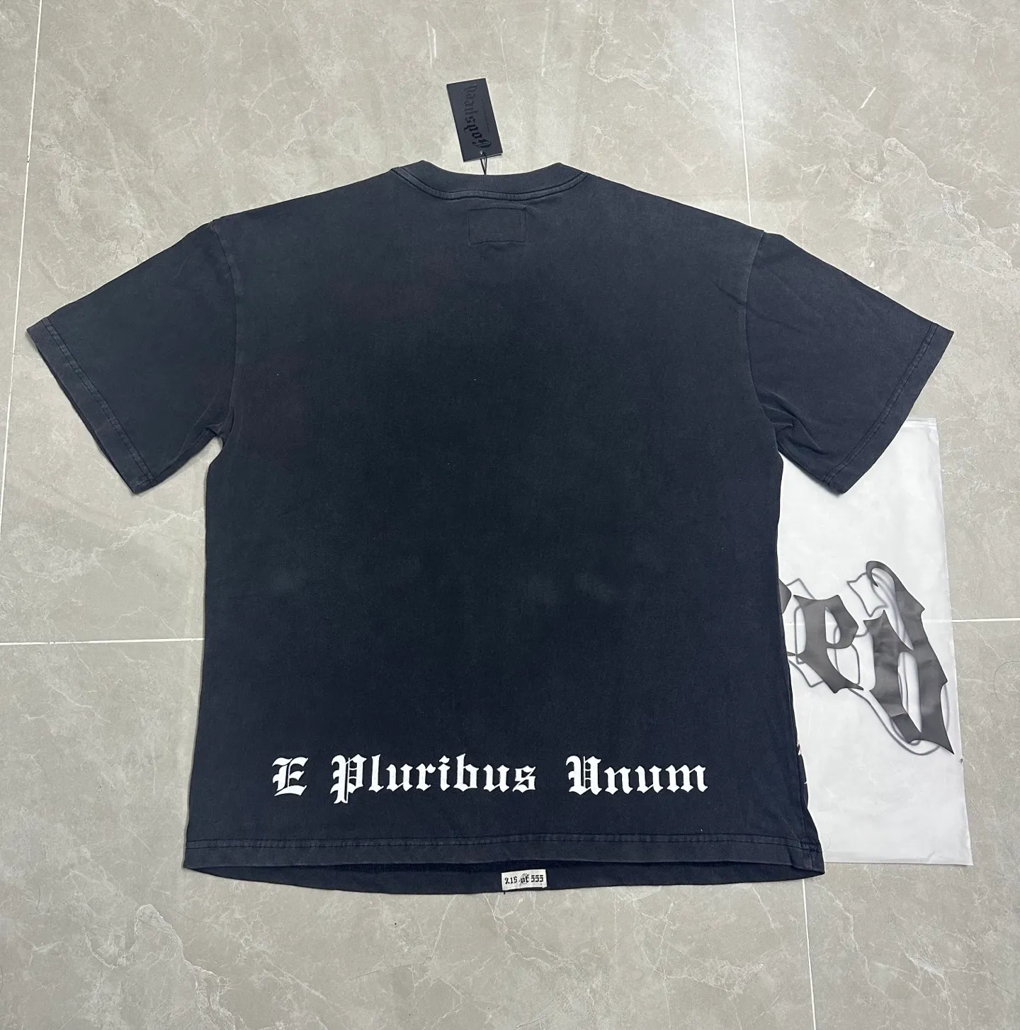 6320# Washed black I P116 Real stock (American fashion niche) Godspeed cross-border American rock street washed retro style short-sleeved T (craft printing) Fabric (fabric): 32 counts combed double yarn 250 grams weight Size (size): S-M-L-XL Color (colour): Washed black