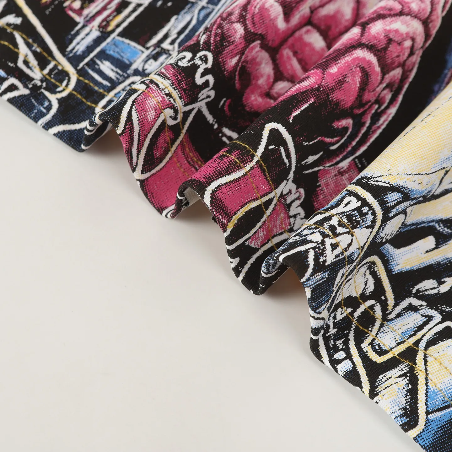 5115# Golden I P106 Godspeed cross-border American rock and roll street washed retro style short-sleeved T (craft printing) fabric (fabric) 32-count combed double yarn 240 grams weight code number (size): S-M-L-XL color (colour): golden yellow