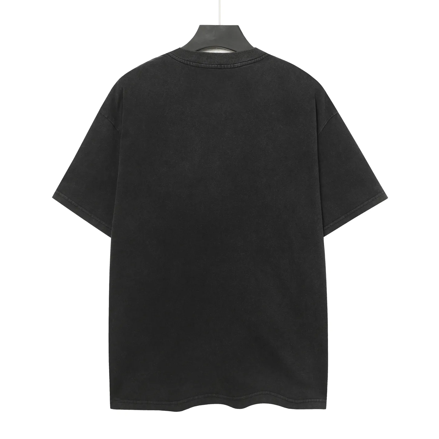 6075#washed black ｜P116 Godspeed cross-border American rock and roll street washed retro style short-sleeved T (craft printing) fabric (fabric): 32 count combed double yarn 250g weight size (size): S-M-L-XL color (colour): washed black 👉