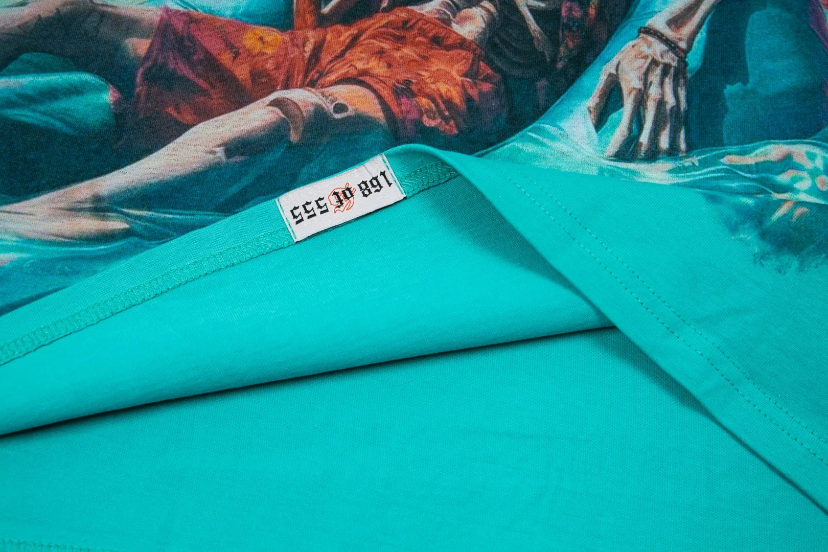 G65# GodSpeed ​​White Ink Direct Print Short Sleeve S-XL Blue Orange P116