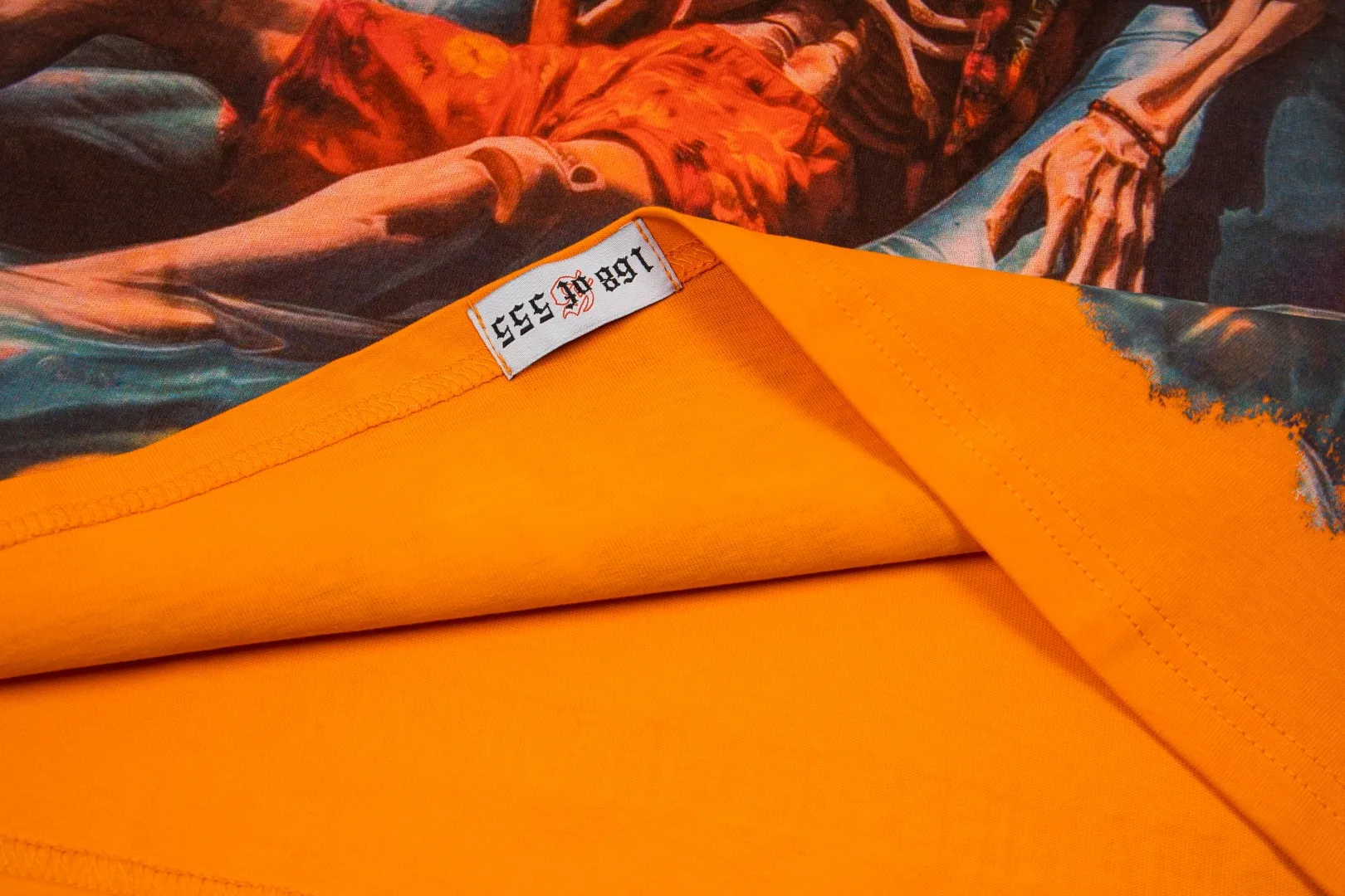 G65# GodSpeed ​​White Ink Direct Print Short Sleeve S-XL Blue Orange P116