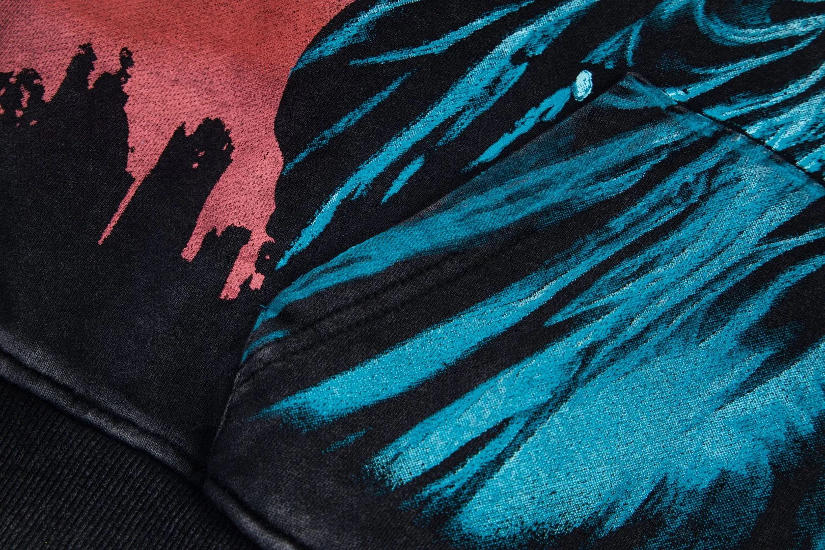 G56# GodSpeed ​​all-over HD printed washed zipper sweatshirt Size S-XL black blue black red black yellow P266