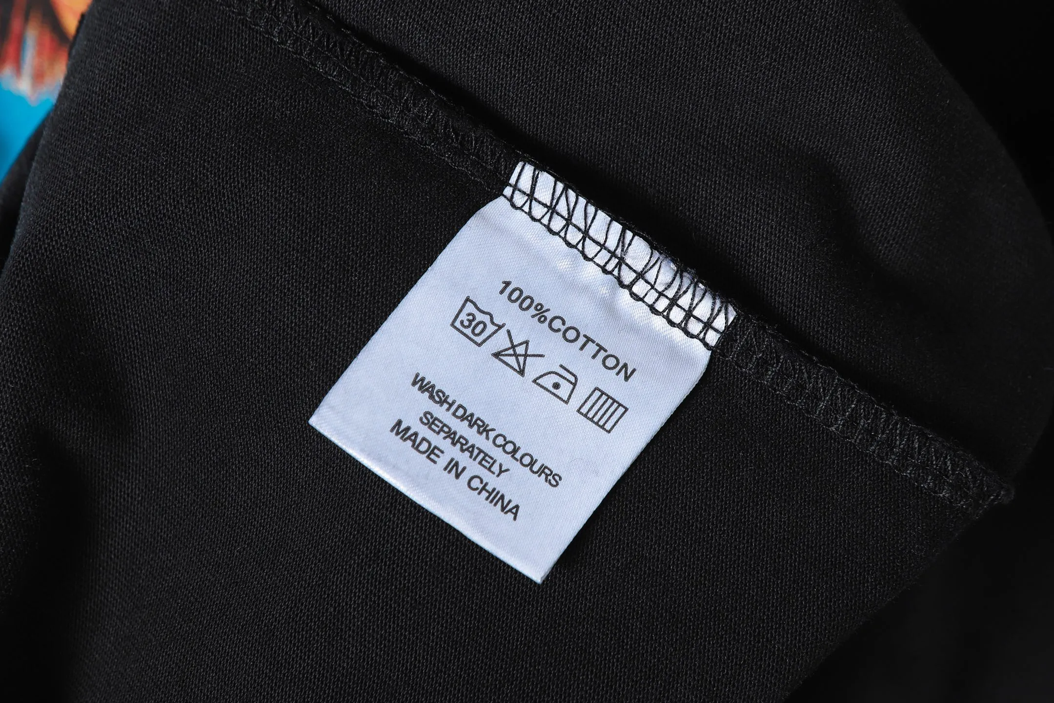 6083# washed black I P116 Godspeed cross-border American rock and roll street washed retro style short-sleeved T (craft printing) fabric (fabric): 32 count combed double yarn 250 grams weight code number (size): S-M-L-XL color (colour): washed black 👉