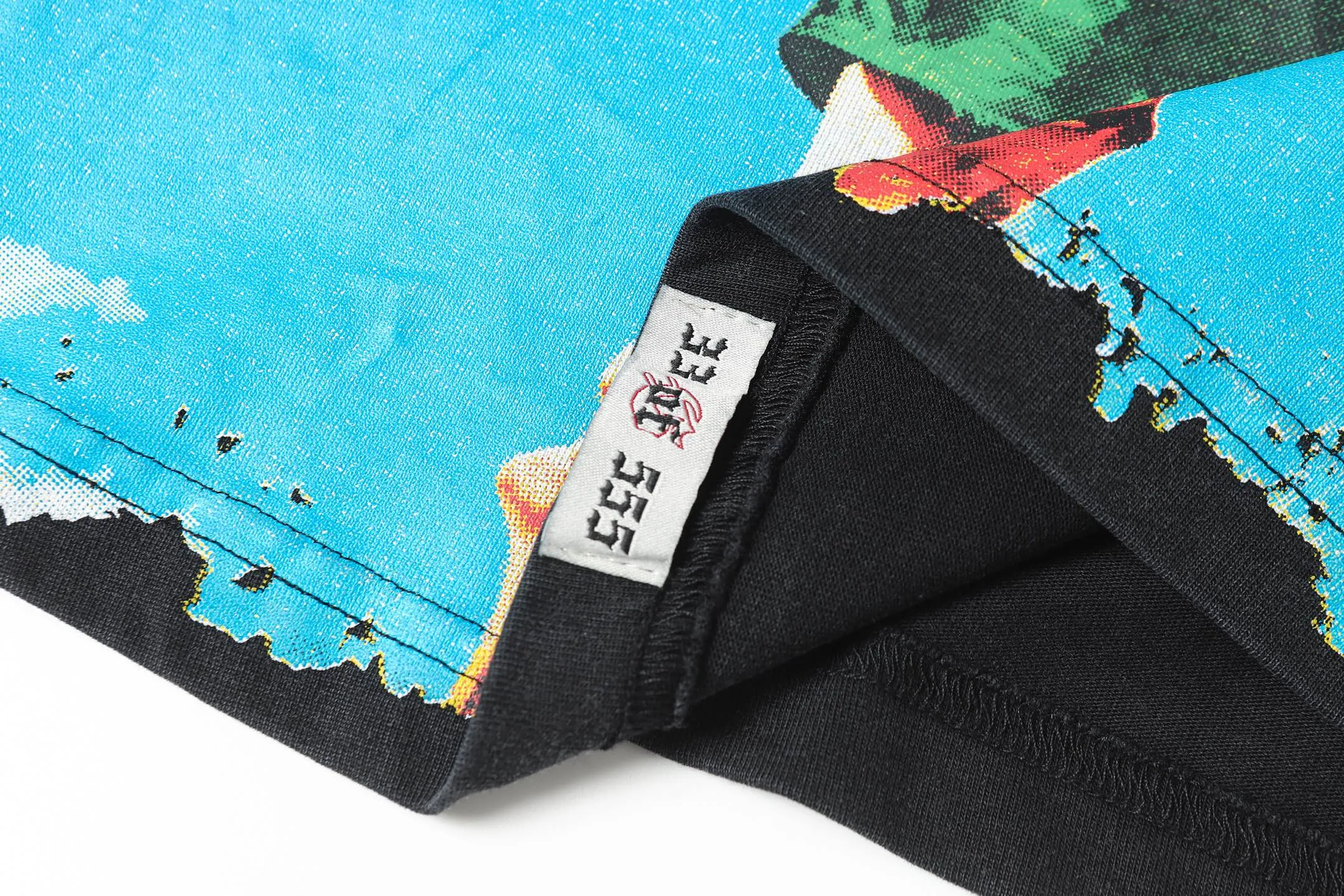 6083# washed black I P116 Godspeed cross-border American rock and roll street washed retro style short-sleeved T (craft printing) fabric (fabric): 32 count combed double yarn 250 grams weight code number (size): S-M-L-XL color (colour): washed black 👉