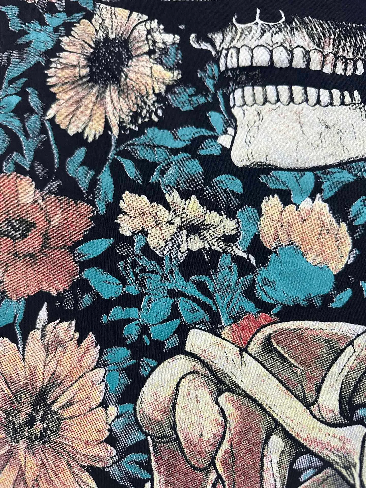 6135# washed black I P116 real stock (American trendy niche) Godspeed cross-border American rock street washed retro style short-sleeved T (craft printing) fabric (fabric): 32 counts combed double yarn 250 grams weight code (size): S-M-L-XL color (colour): washed black