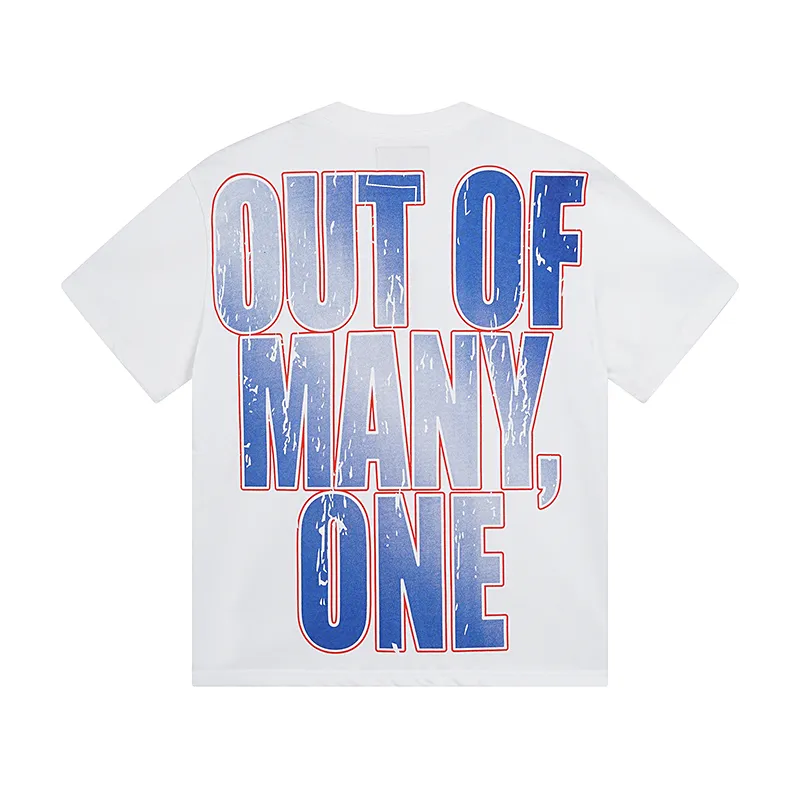 3010# P110 Real shot Godspeed American fashion rock street retro loose printed cotton short sleeves Fabric: 240g 32 count fine cotton double yarn pure cotton Color: off-white apricot Size: S M L XL