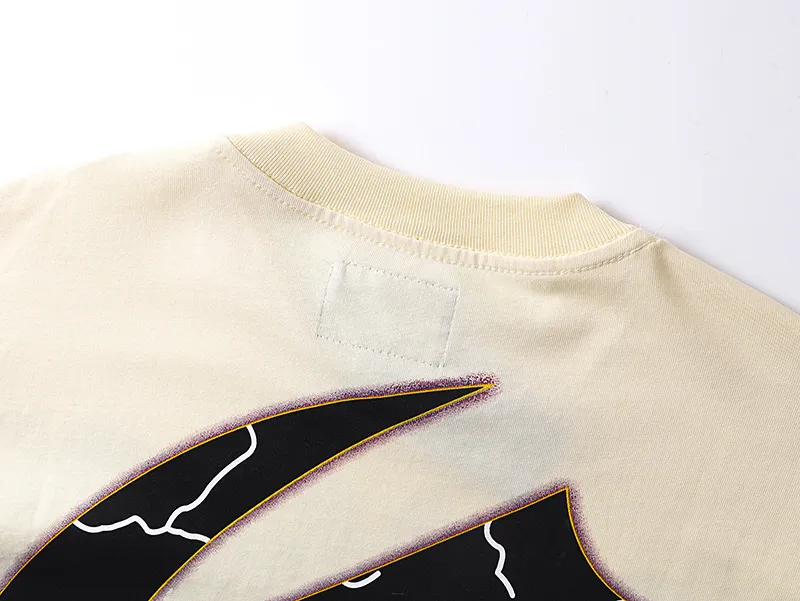 3173# P140 Real shot of Godspeed American trendy rock and roll street pure cotton loose bottoming long-sleeved T-shirt long T. Fabric: 270g 32 count fine cotton double yarn pure cotton Color: Apricot Code number: S M L XL