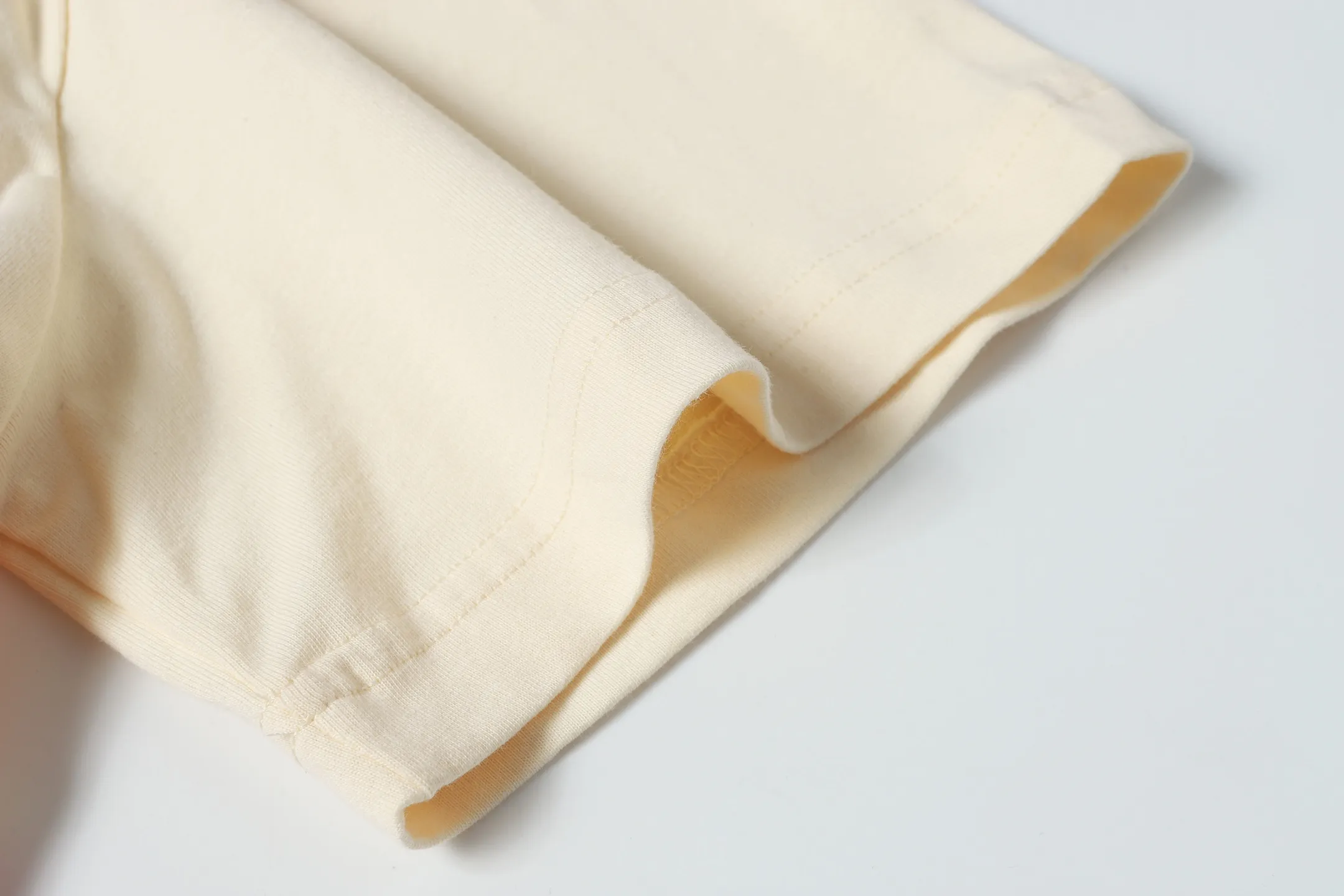 5080#apricot｜P104 Godspeed cross-border American rock and roll street washed retro style short-sleeved T (craft printing) fabric (fabric) 32 counts combed double yarn 240 grams weight code number (size): S-M-L-XL color (colour): apricot 👉
