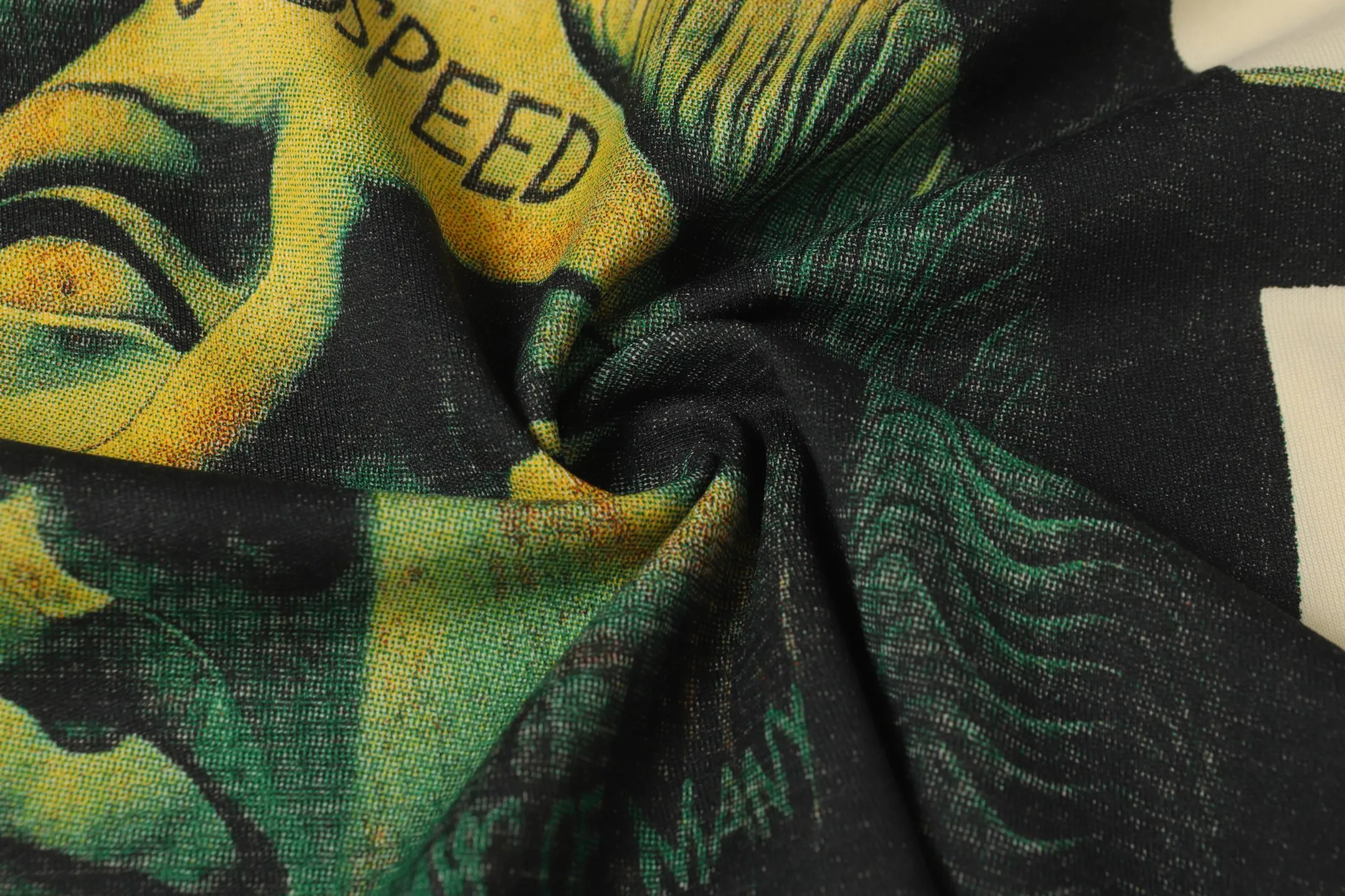 5043#apricot|P104 Godspeed cross-border American rock and roll street washed retro style short-sleeved T (craft printing) fabric (fabric) 32-count combed double yarn 240 grams weight code number (size): S-M-L-XL color (colour): apricot