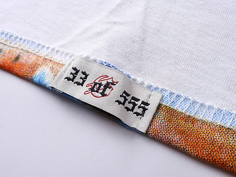 3022# P110 Real shot Godspeed American fashion rock street retro loose printed cotton short sleeves Fabric: 240g 32 count fine cotton double yarn pure cotton Color: off-white Size: S M L XL