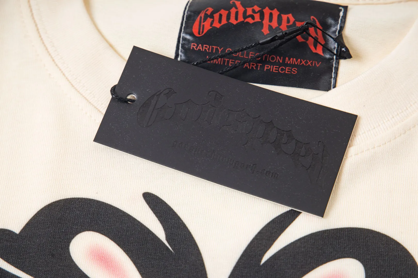 G33# GodSpeed ​​white ink direct spray washed short-sleeved S-XL size blue (washed) P126 apricot P106