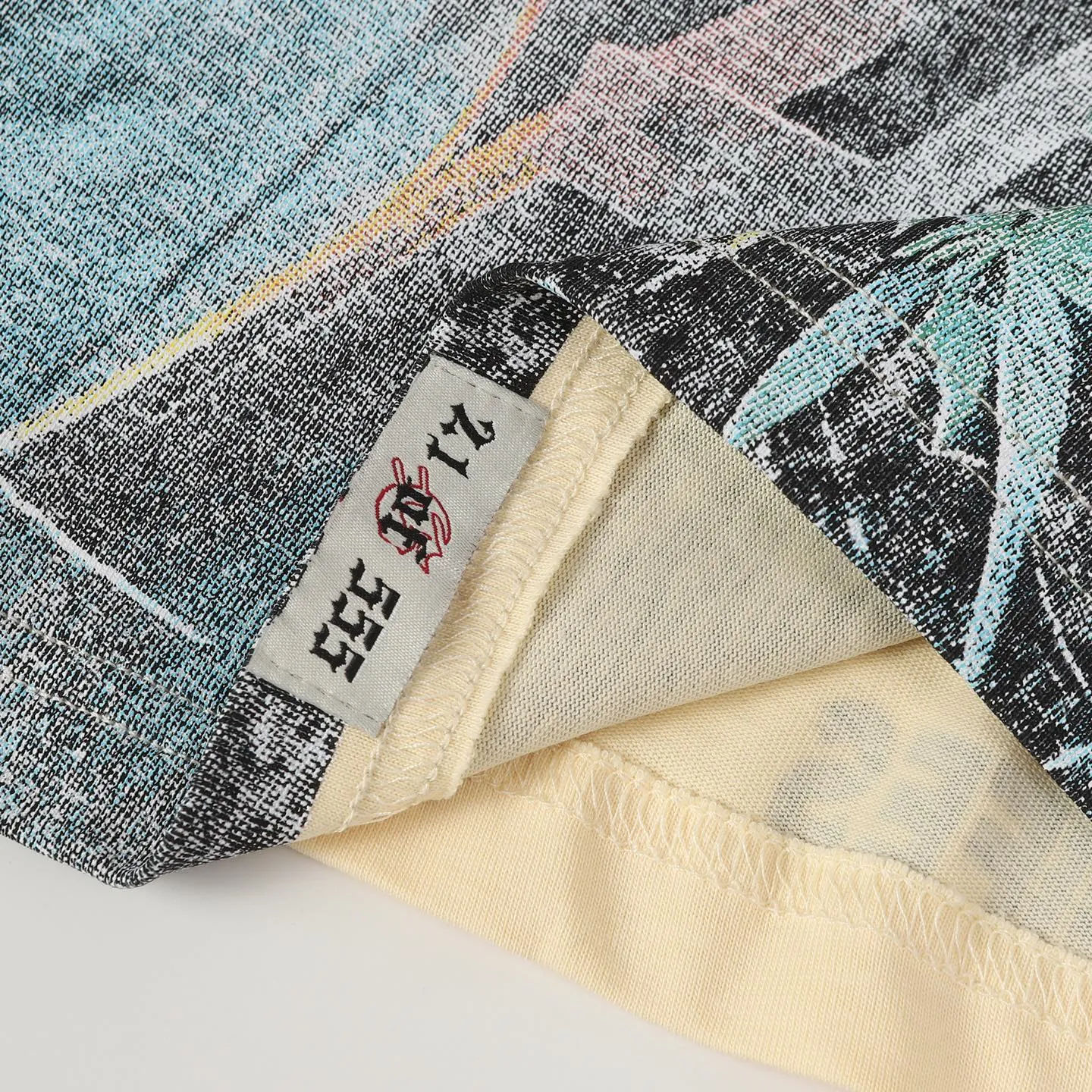 5303#apricot I P106 Godspeed cross-border American rock and roll street washed retro style short-sleeved T (craft printing) fabric (fabric): 32 counts combed double yarn 240 grams weight code number (size): S-M-L-XL color (colour): apricot