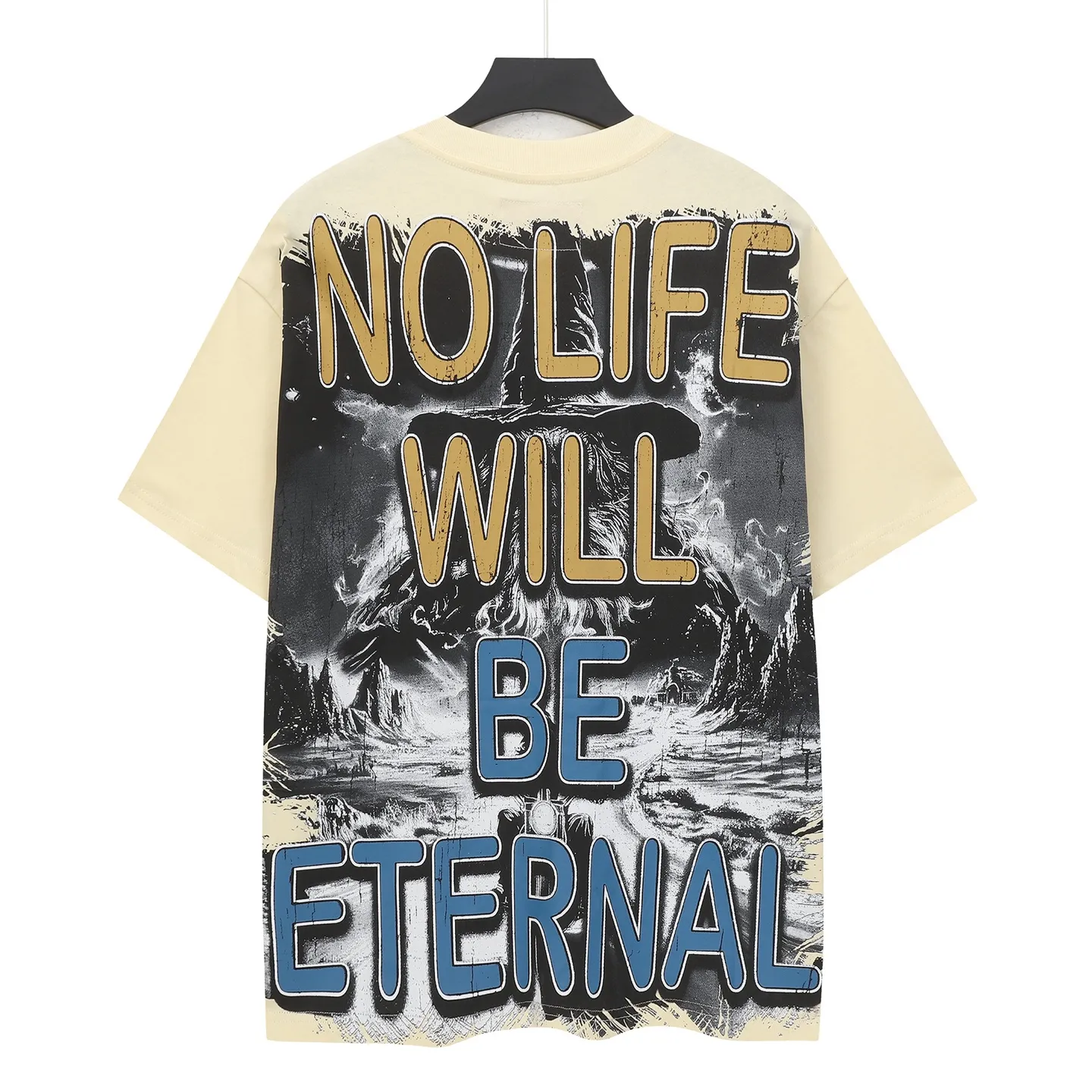 5303#apricot I P106 Godspeed cross-border American rock and roll street washed retro style short-sleeved T (craft printing) fabric (fabric): 32 counts combed double yarn 240 grams weight code number (size): S-M-L-XL color (colour): apricot