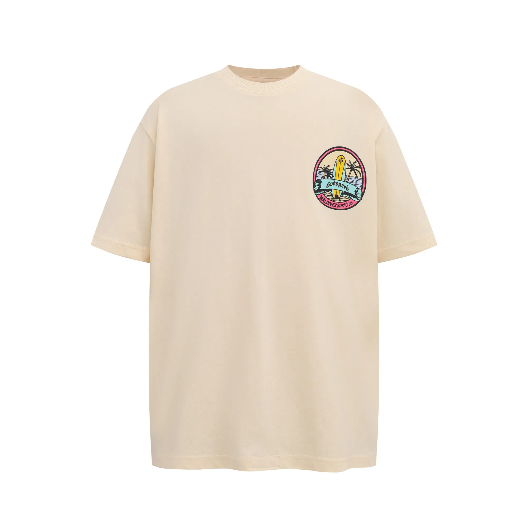 G803# P110 Godspeed short-sleeved T-shirt color: Bone (beige) size: S M L XL
