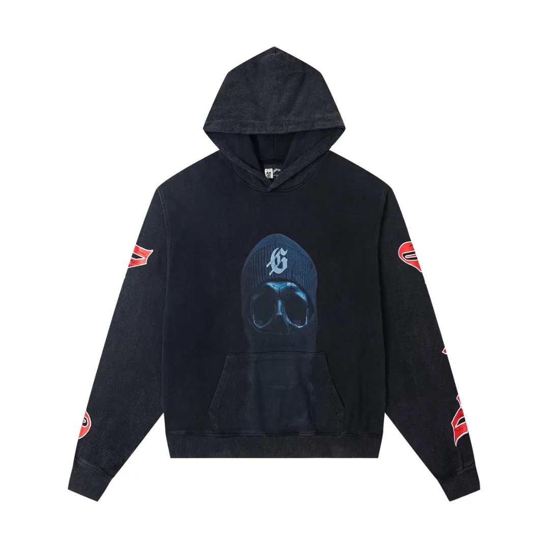 G02# GodSpeed ​​white ink direct spray sweatshirt S-XL washed black P236 apricot P226