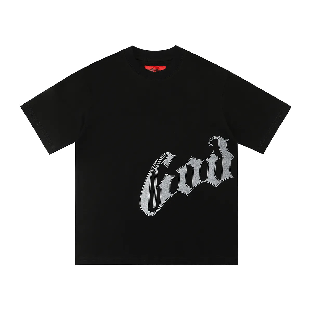 Godspeed basic letter print short sleeve P100 S-XL loose fit