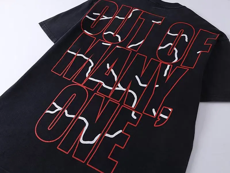 6036# Washed Black｜P116 Godspeed cross-border American rock and roll street washed retro style short-sleeved T (craft print) Fabric (fabric): 32 count combed double yarn 250 grams weight Size (size): S-M-L-XL Color (colour): Washed black 👉